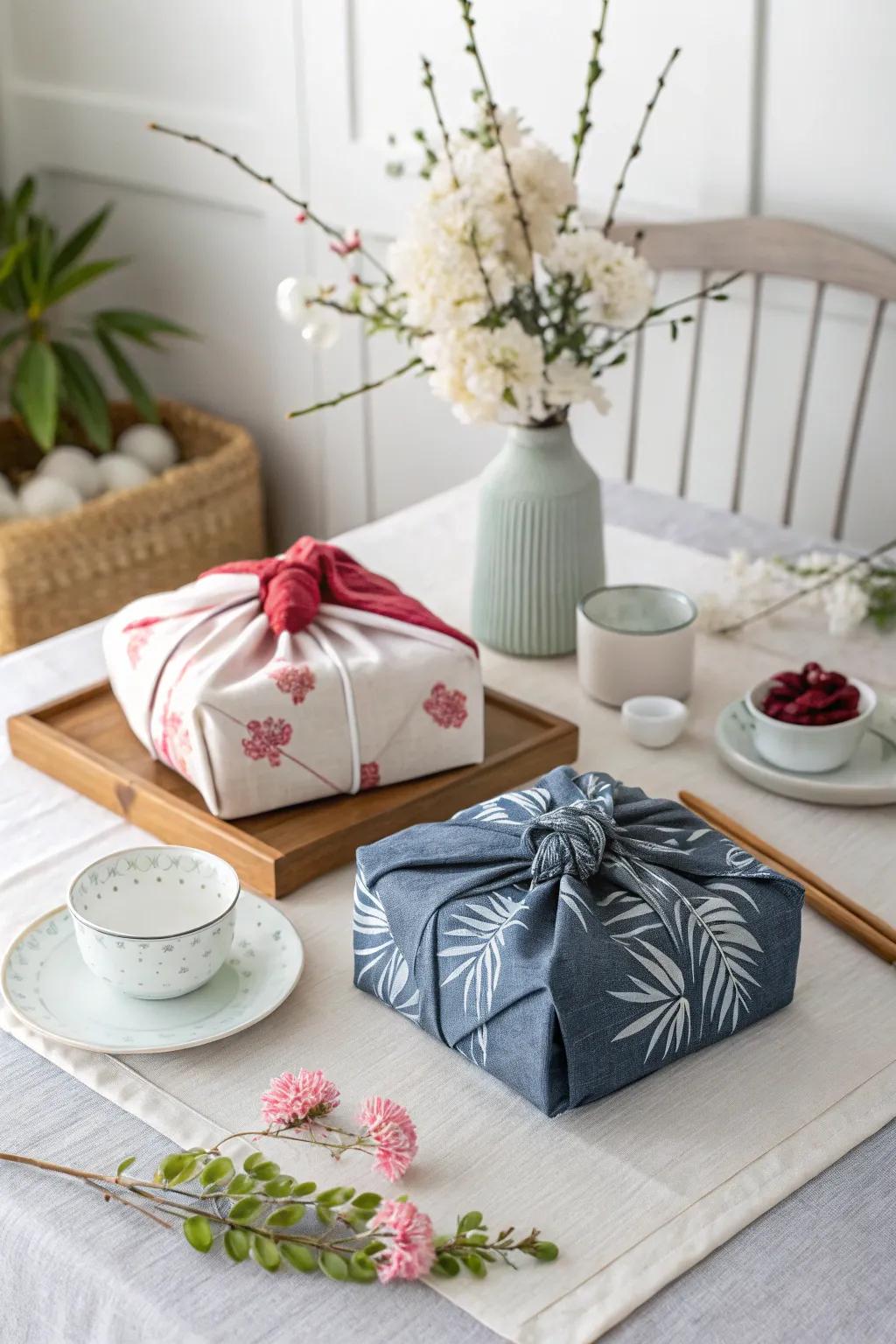 The Furoshiki Fold offers an exceptional and sophisticated way to wrap gifts.