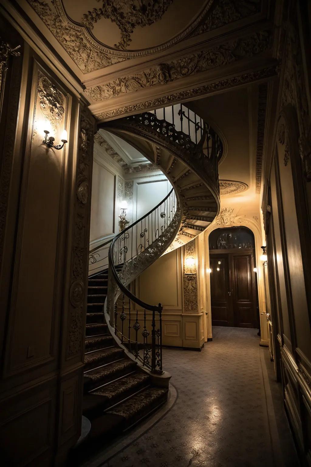 Lighting can enhance and highlight architectural details.