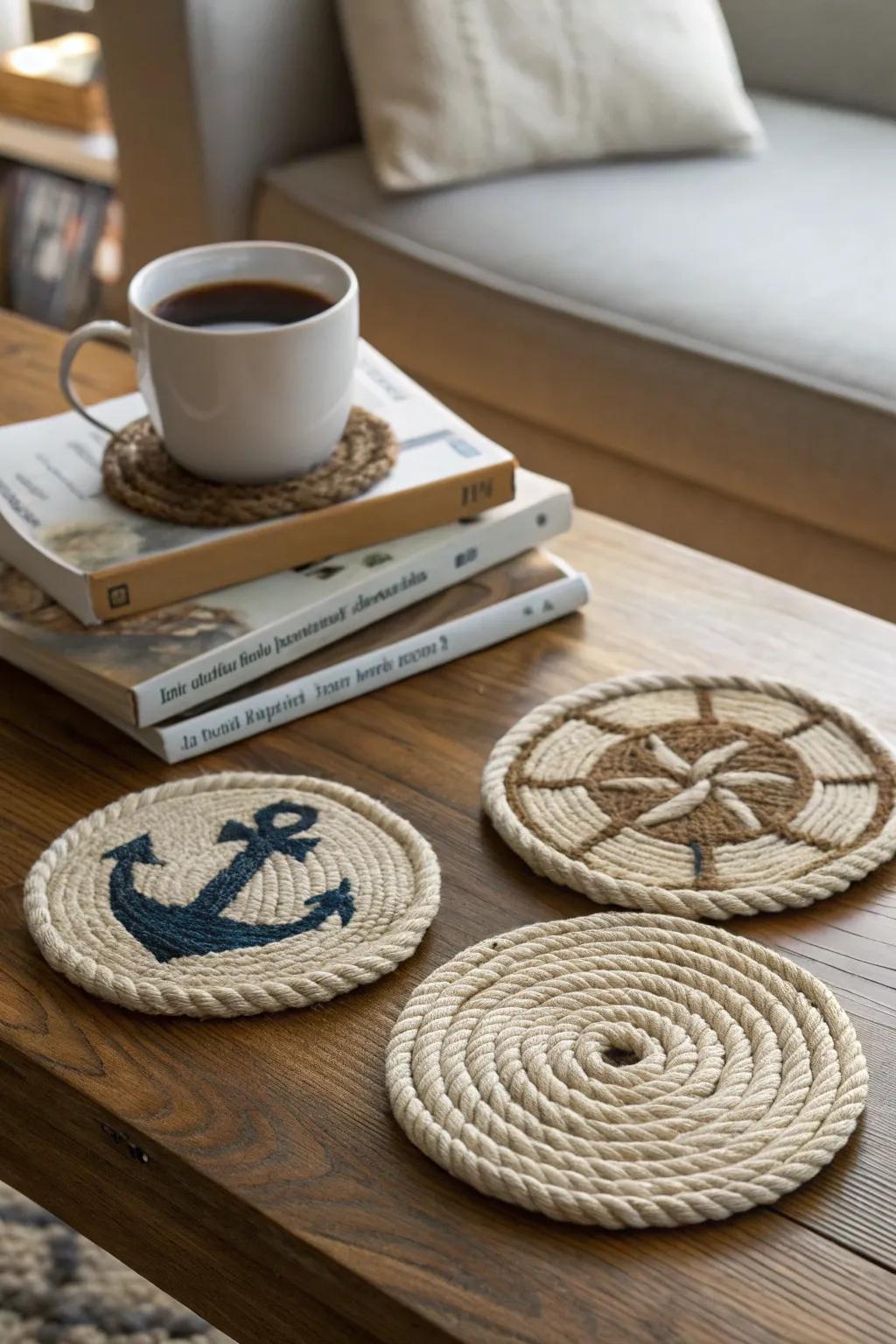 Cord mats are both useful and stylish for any seafaring lover.