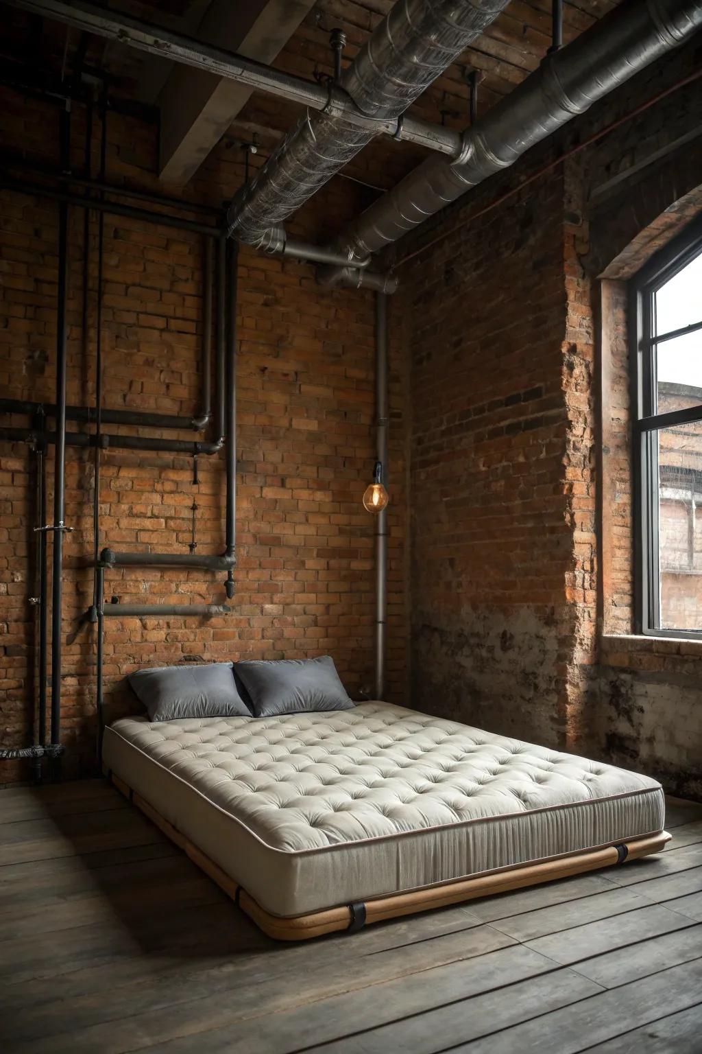 Industrial elements bestow a modern and edgy feel to your space.