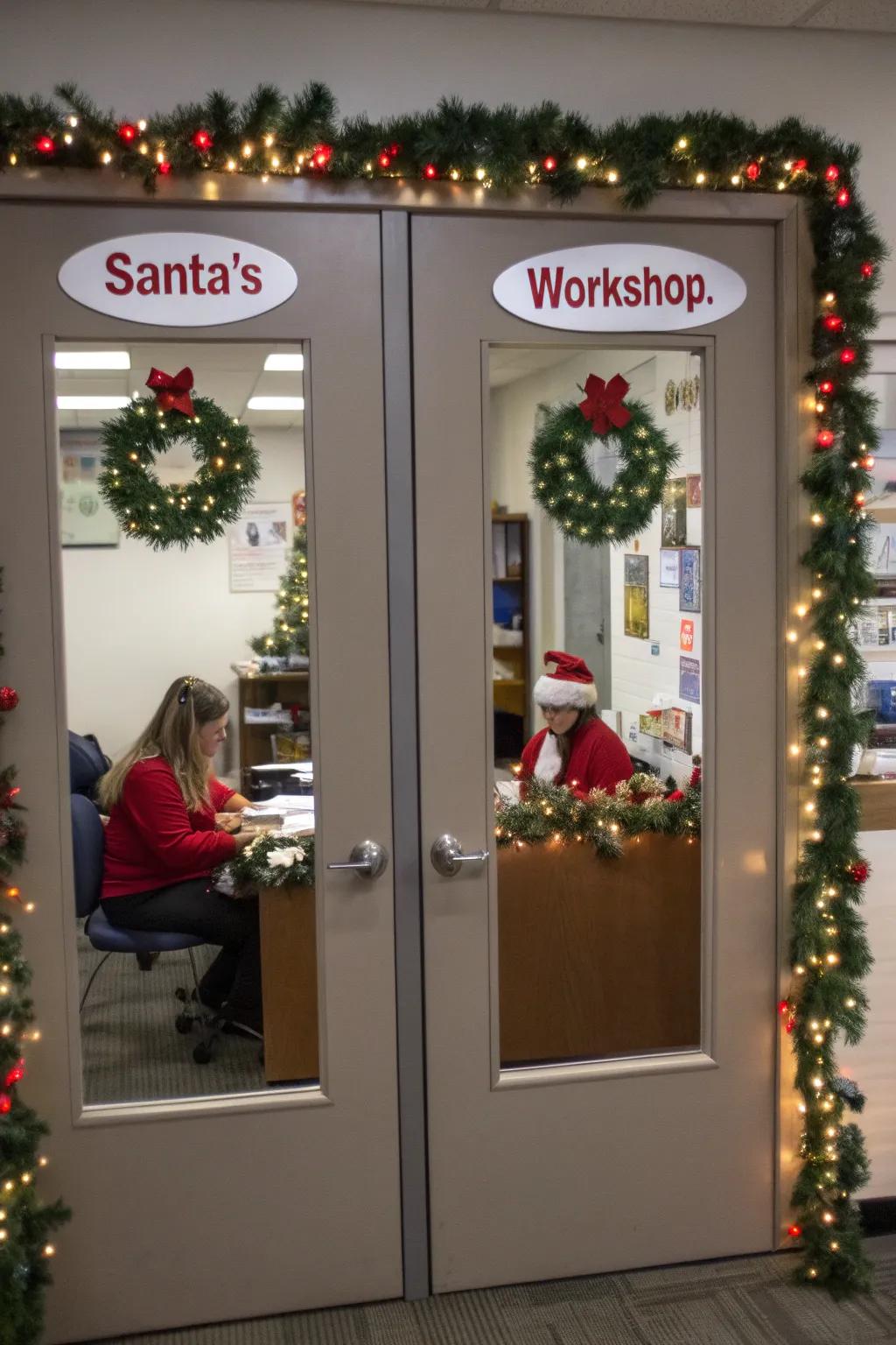 Santa's studio brings the spirit of giving directly to your office.