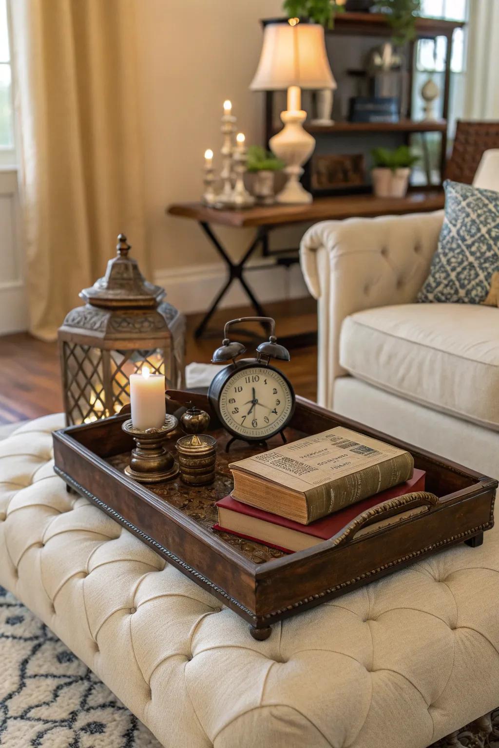 Add timeless charm with vintage items.