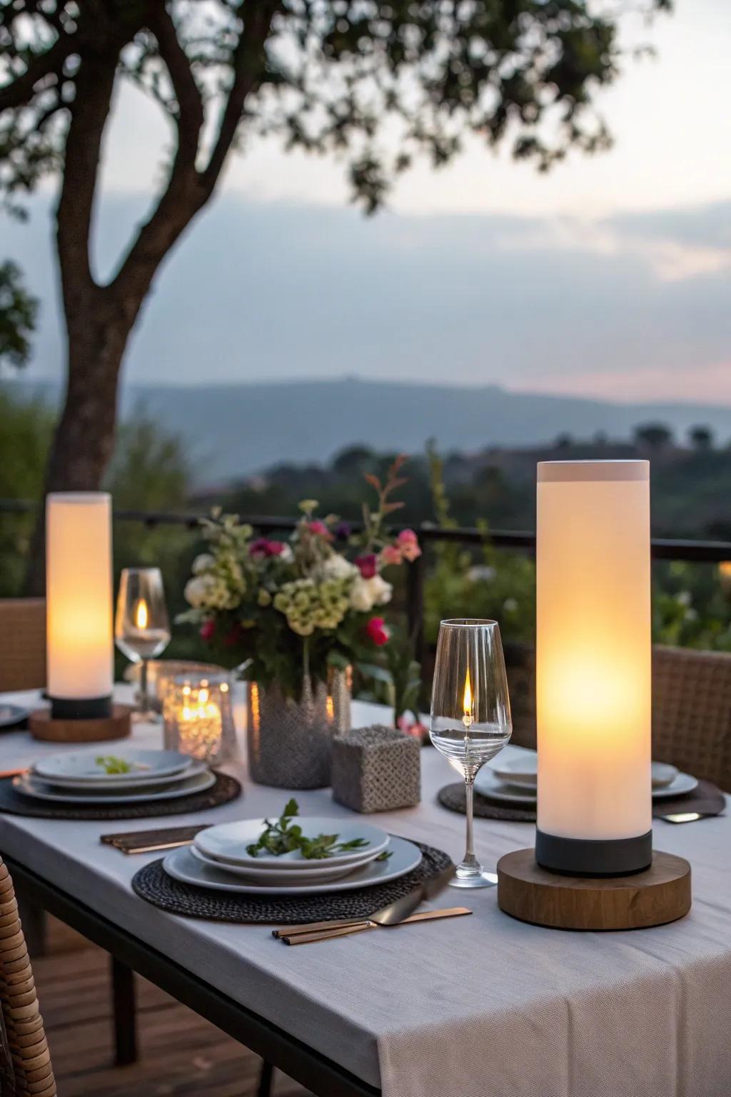 LED fixtures provide a contemporary and secure illumination solution.