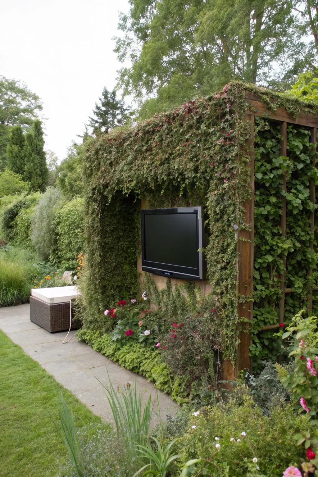 Amaze your guests with a cleverly concealed television housing.