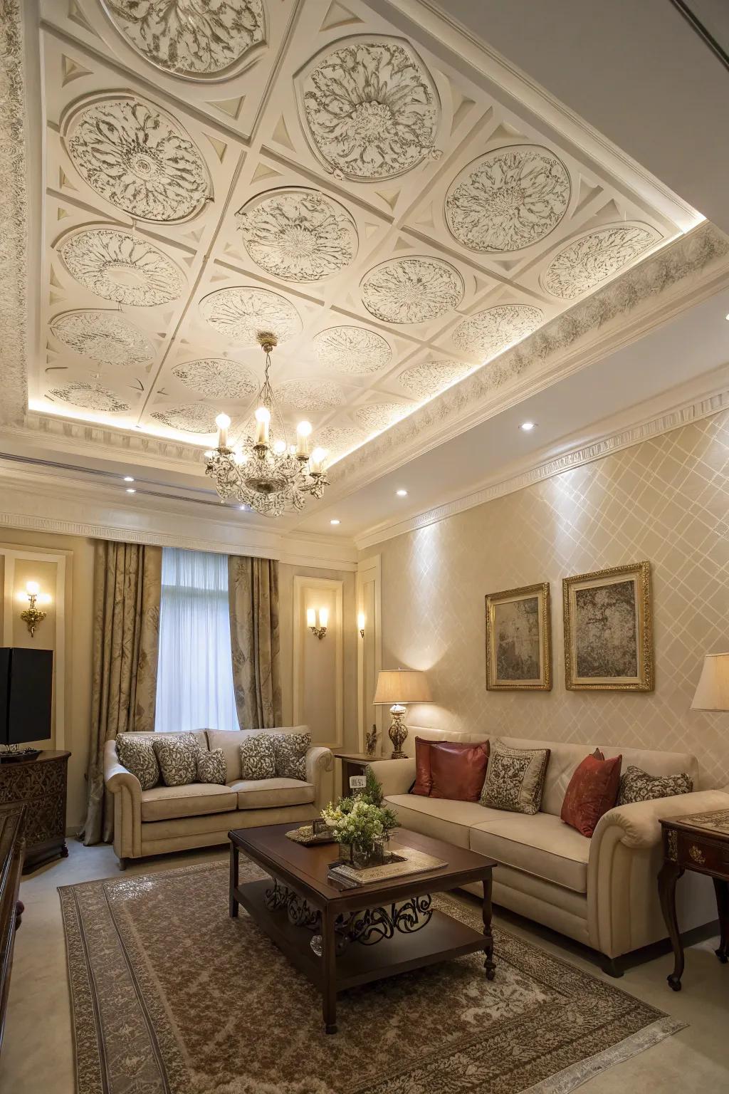 Plaster-effect panels add elegance and style.