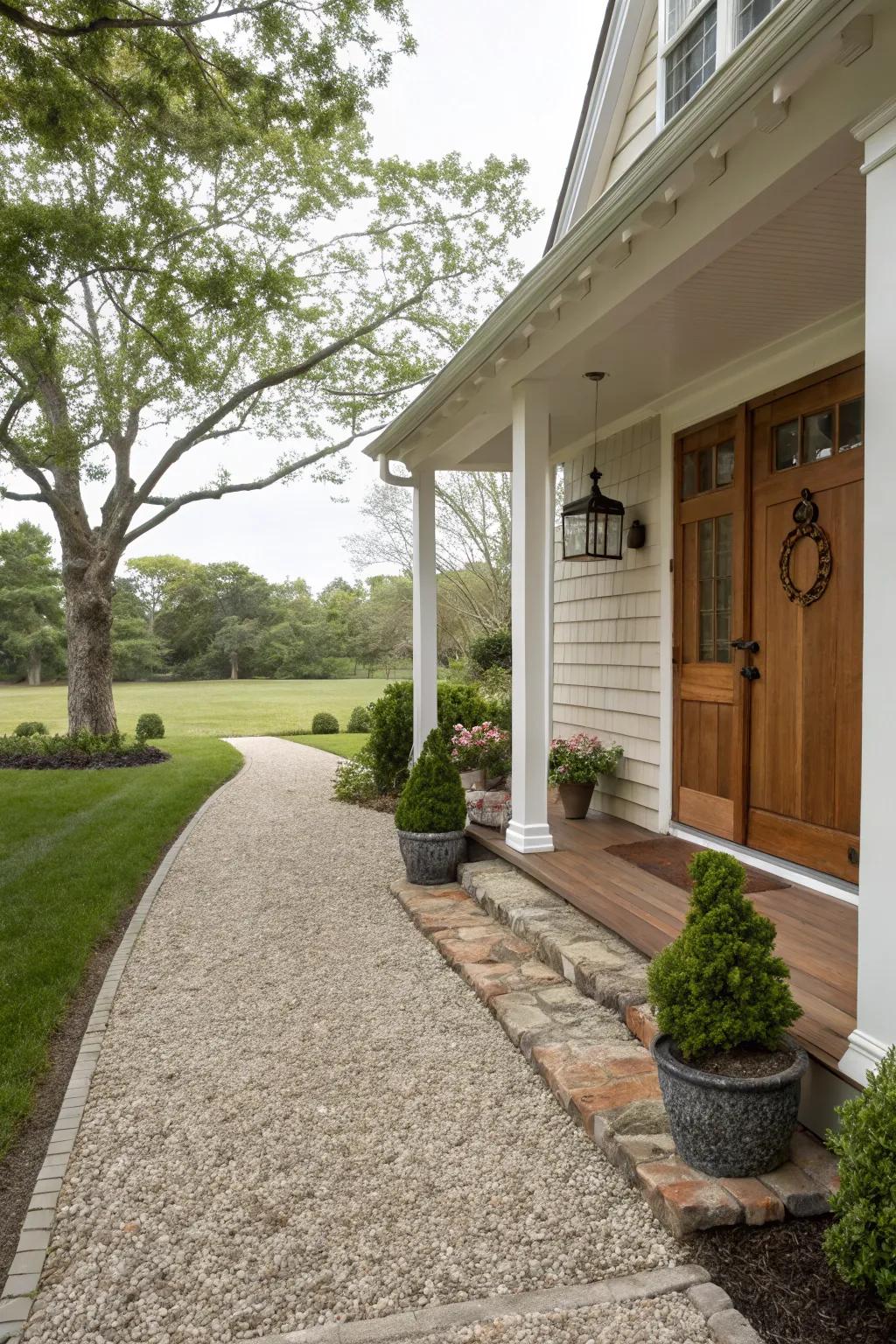An inviting entry that gives off a warm welcome.