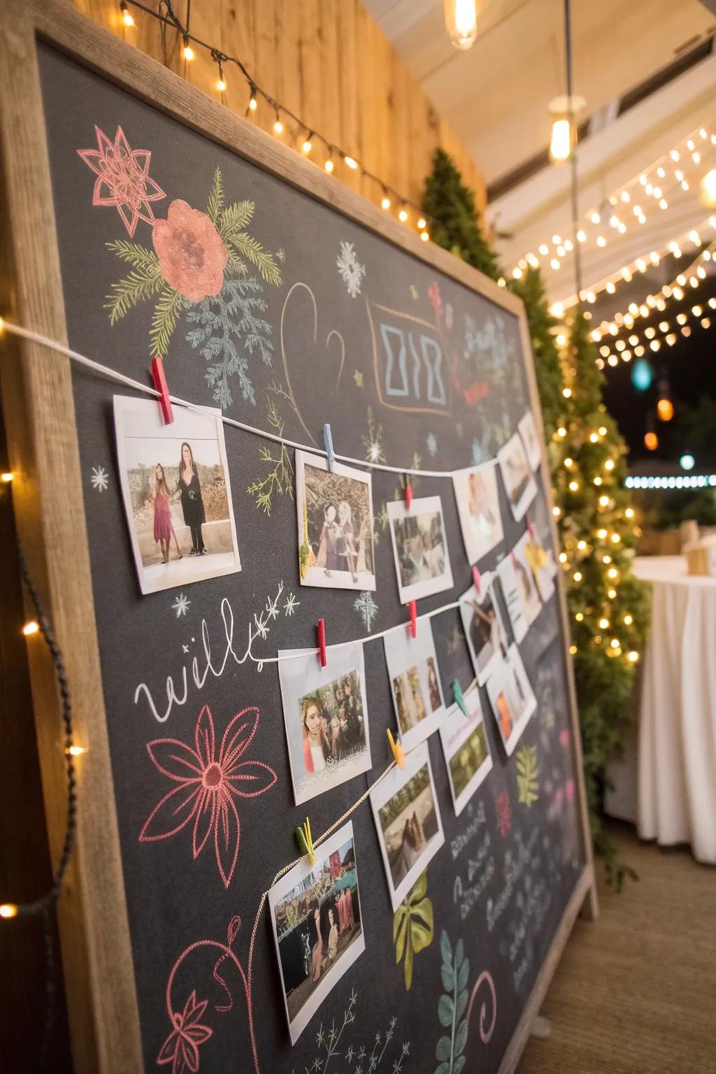 A writing board image showcase entreats personalized salutations and interjects amusement.