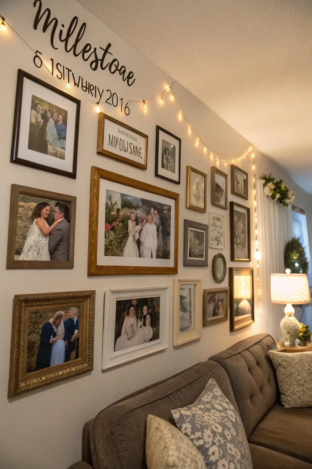 Celebrate life’s milestones with a dedicated photo display.