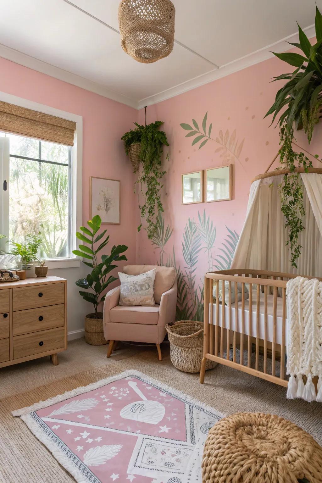 A nursery with nature-inspired elements that calm and soothe.