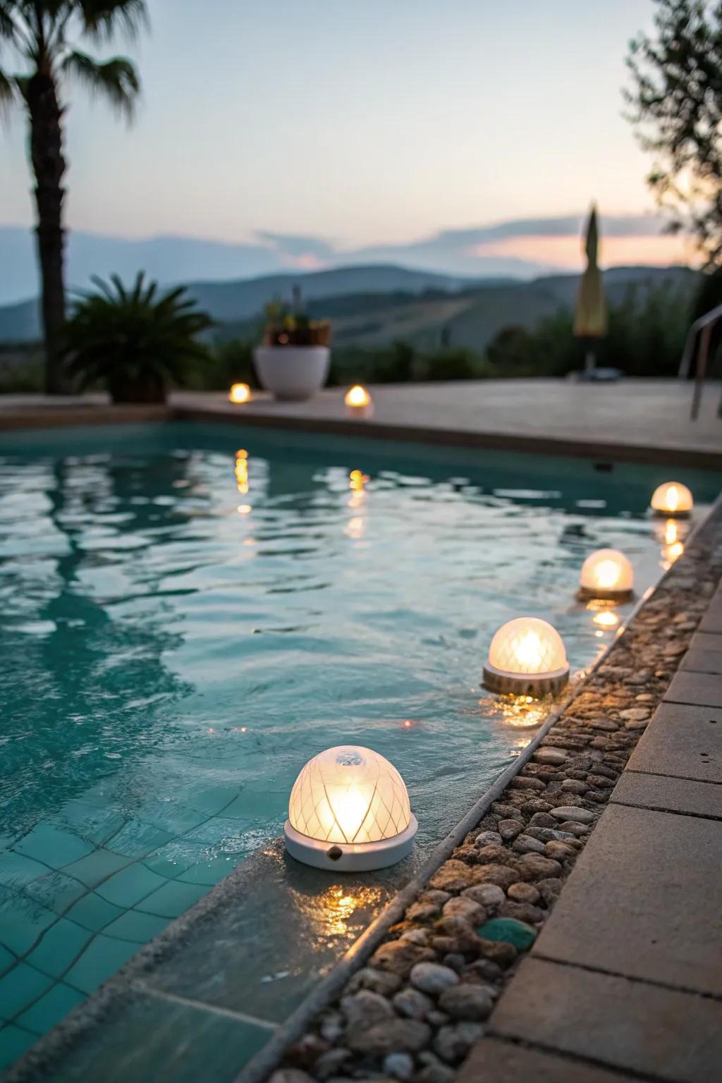 In-pool lighting makes your pool a nighttime star.