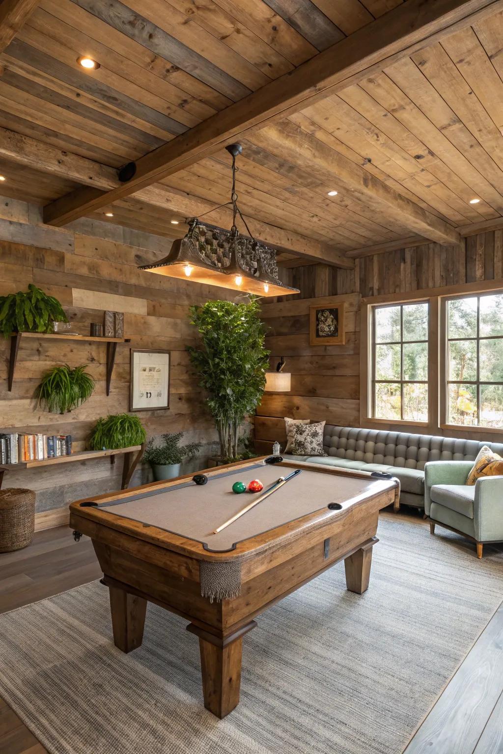 Green materials add depth and show you care about the earth.