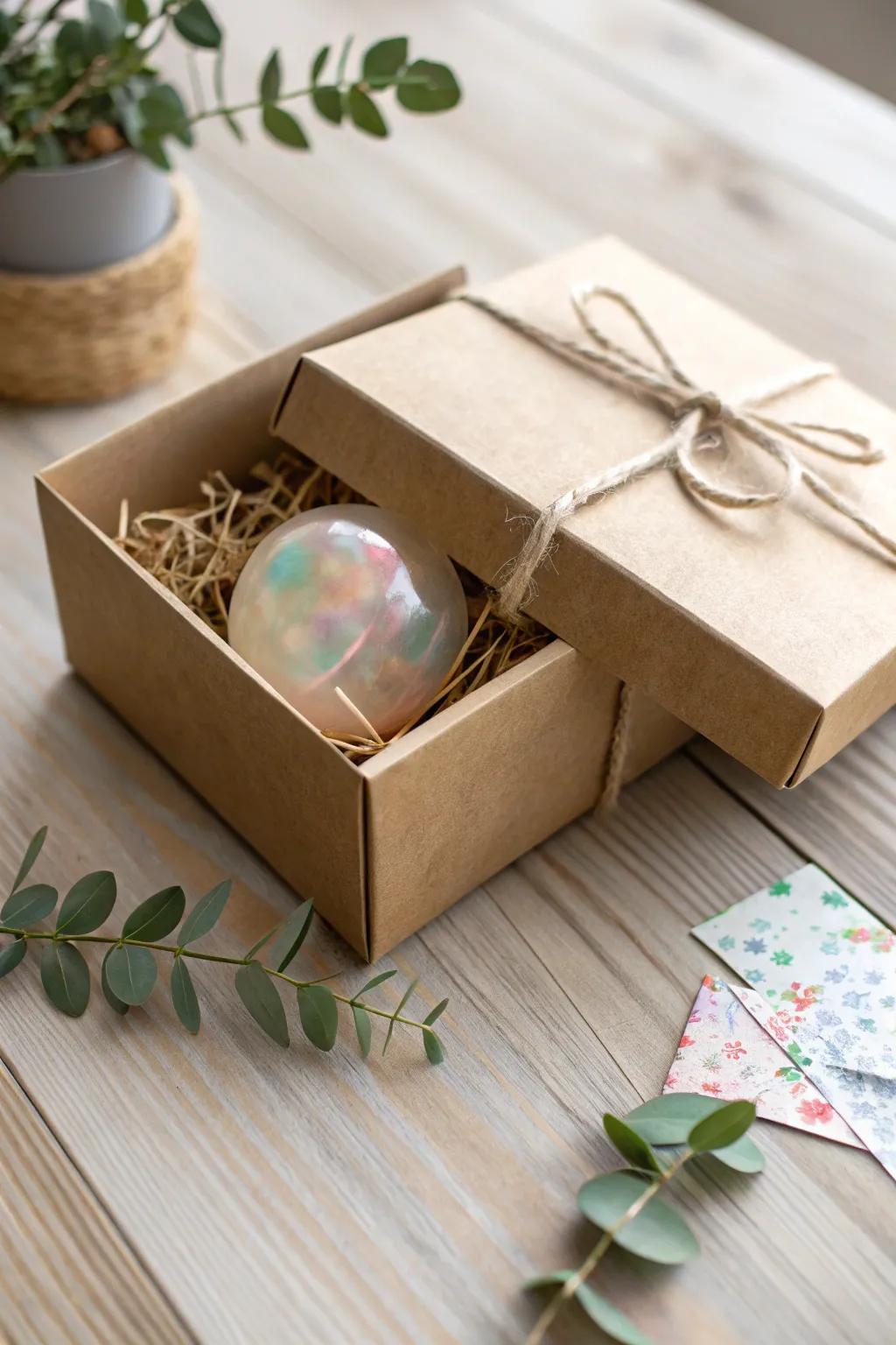 Unwrap a burst of fun with this playful present shock! 🎁💧 #GiftWrappingIdeas #ScandinavianStyle #BohoChic