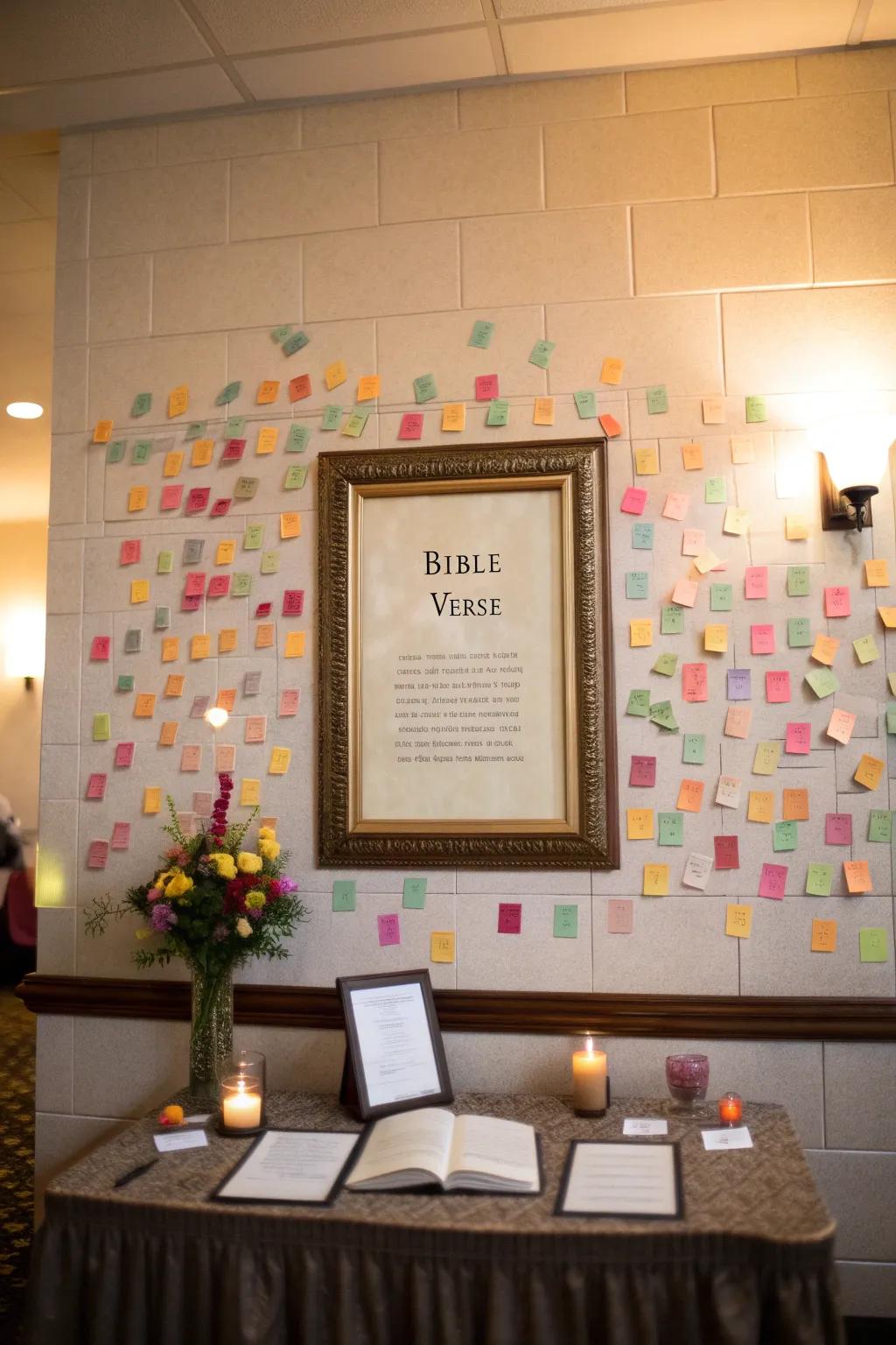 A devotional display showcasing a distinguished scripture verse for daily inspiration.