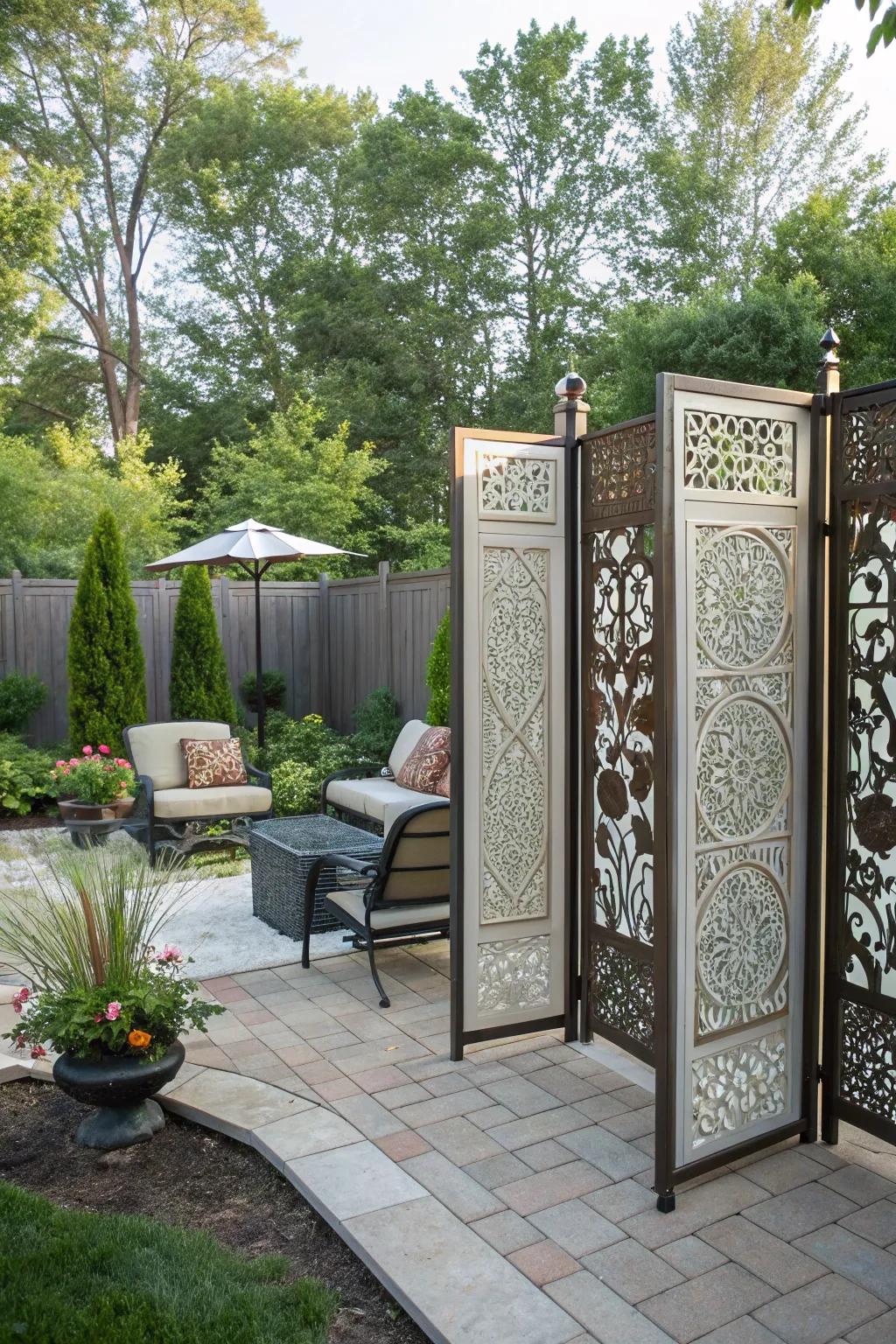 Tasteful screens providing concealment and style.