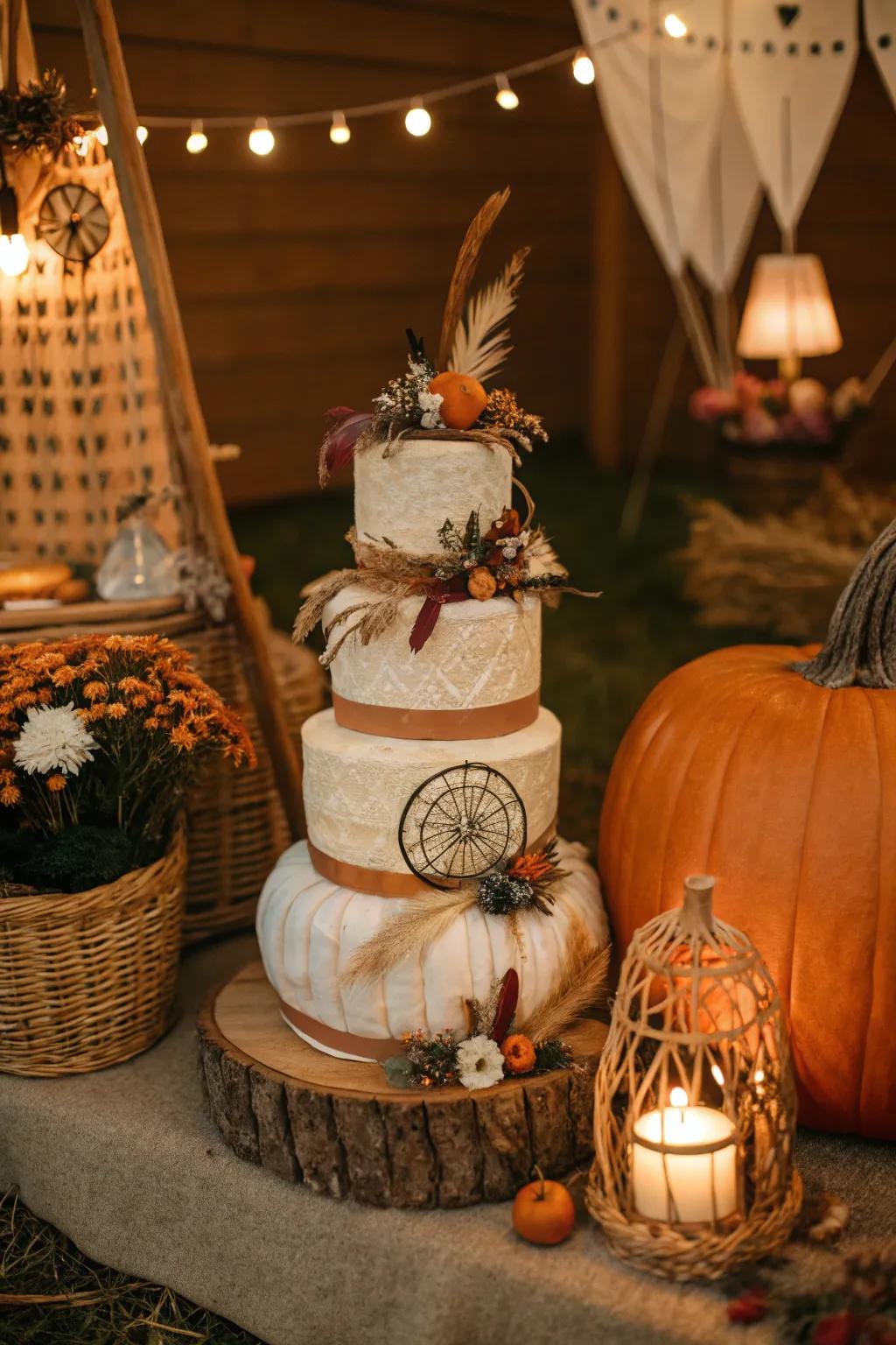 Free-spirited gourd diaper creations introduce a liberated element to any gathering.