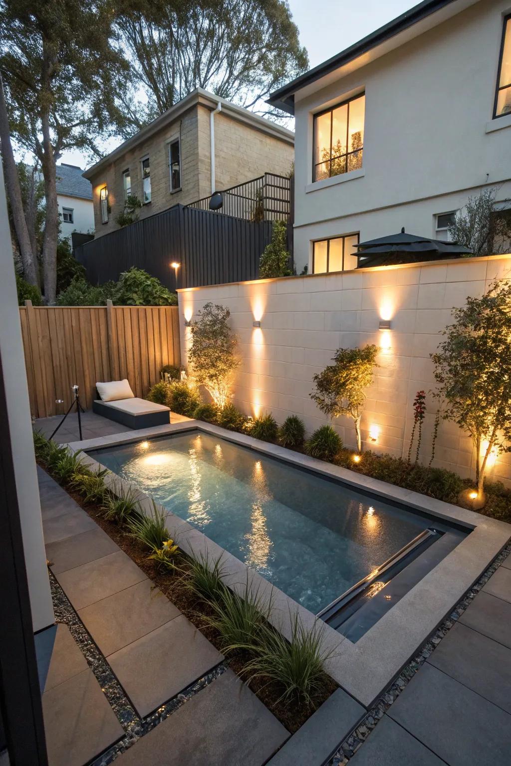 Plunge pools offer a stylish and functional solution for smaller spaces.