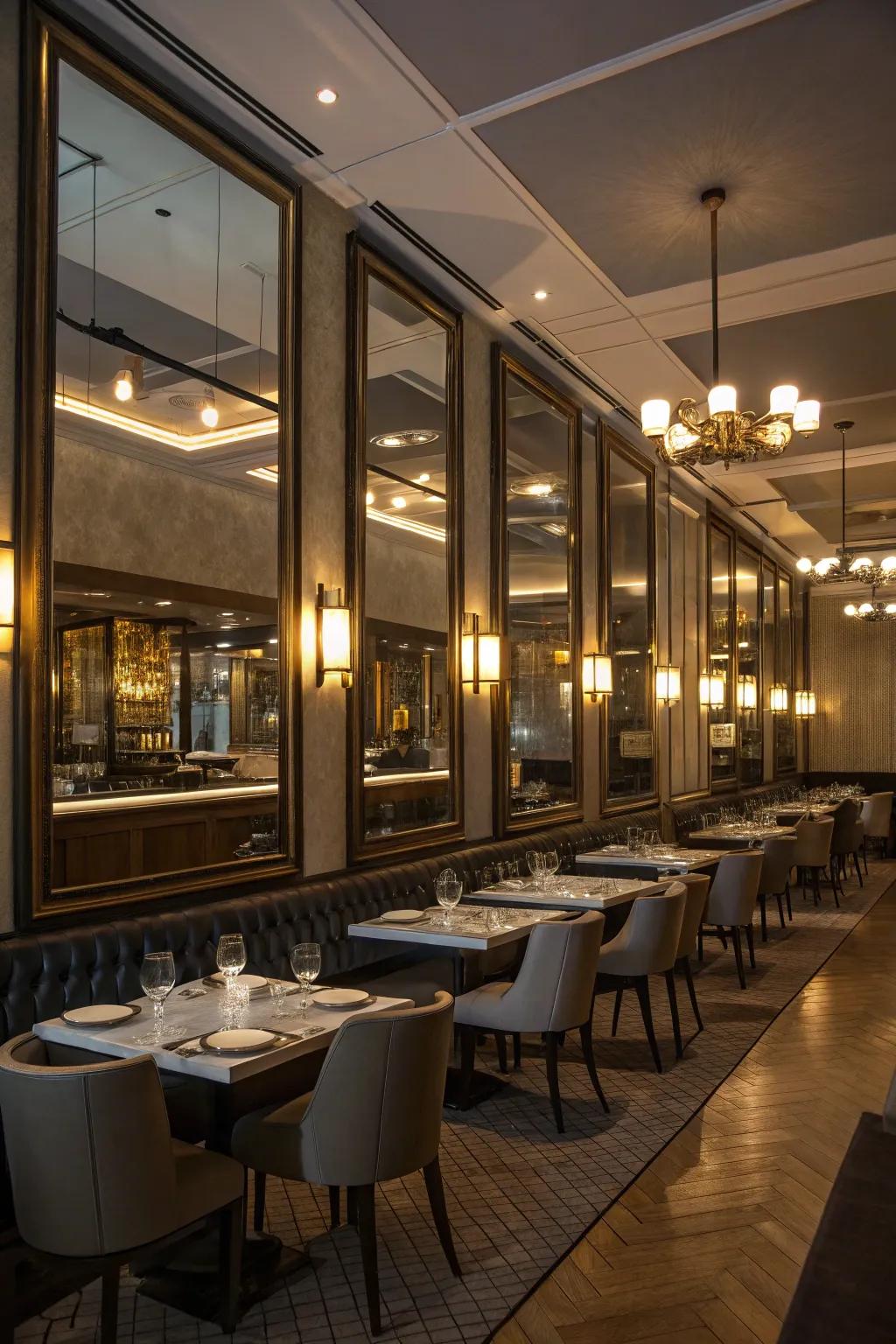 Reflectors enhance space and light in decor.