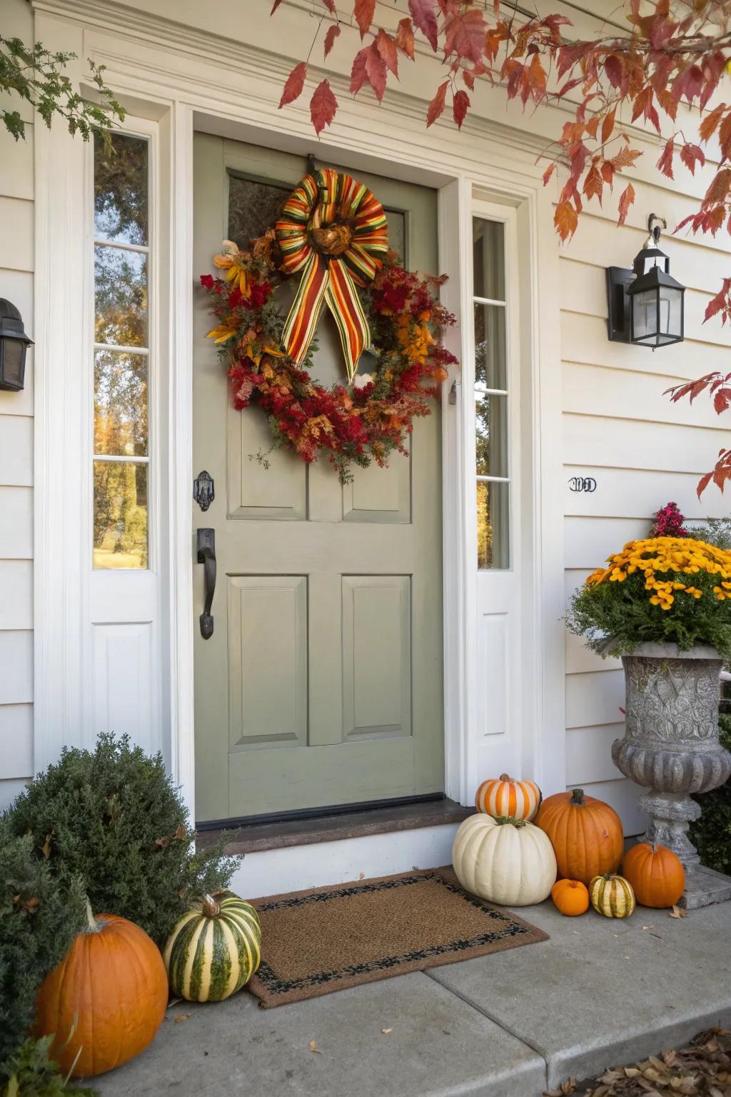 Welcome guests with a charming <strong>ribbon</strong> wreath.” loading=”lazy” class=”pimg”>
	</picture><figcaption>Welcome guests with a charming <strong>ribbon</strong> wreath.</figcaption></figure>
<p>Craft a wreath entirely from <strong>ribbons</strong> for a vibrant and inviting facade ornamentation. I relish experimenting with disparate <strong>ribbon</strong> styles to harmonize with the season or my disposition.</p>
<h3>Might be a good match:</h3>
<ul class=