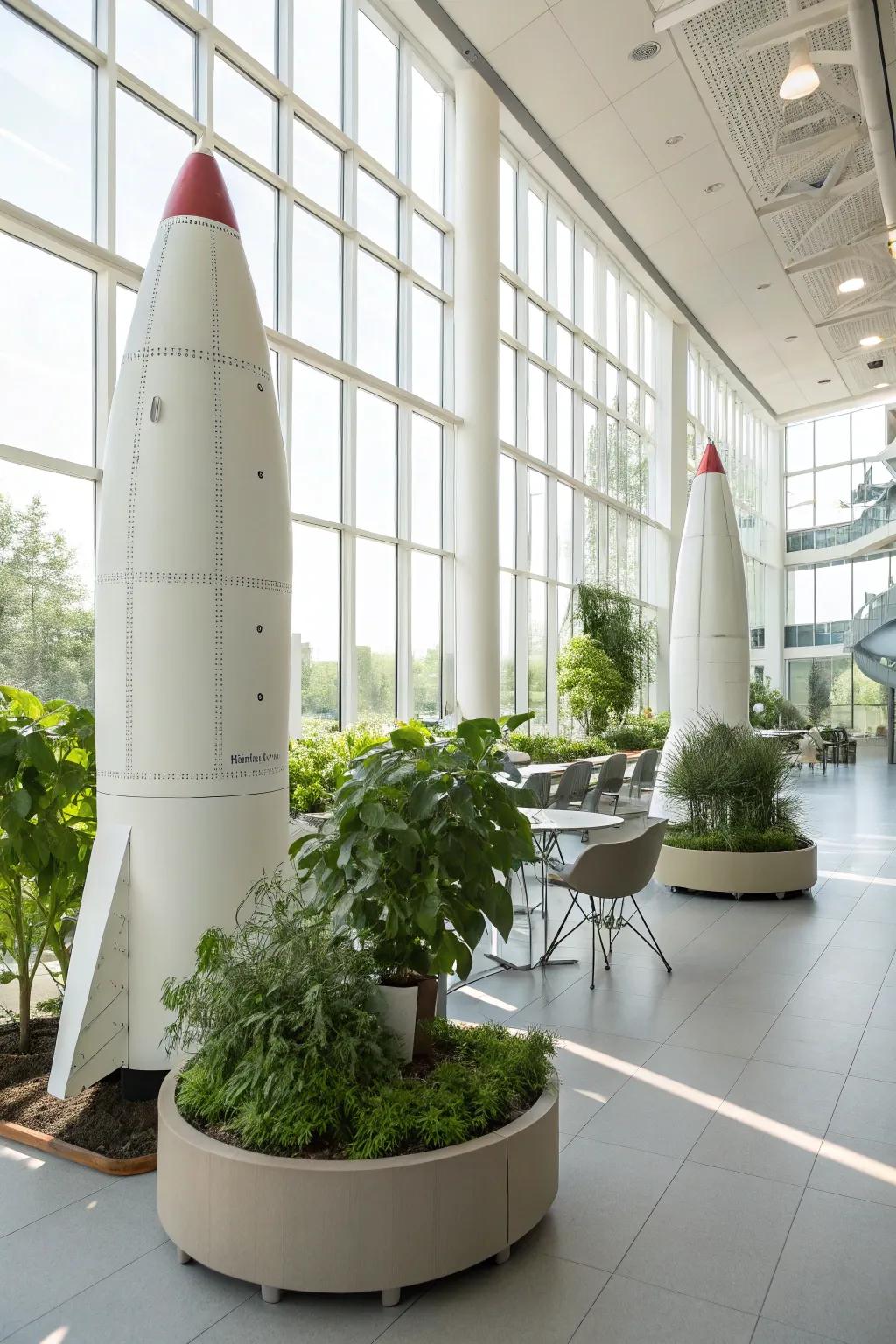 Bring a bit of cosmos and nature together with shuttle planters.