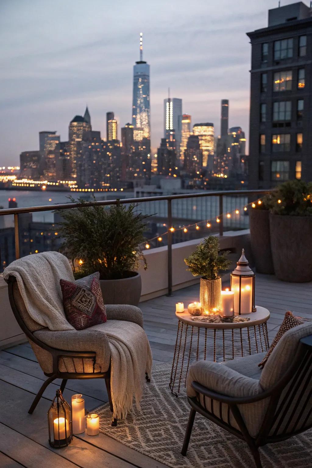 A high-rise sanctuary offers a unique vantage point for romance.