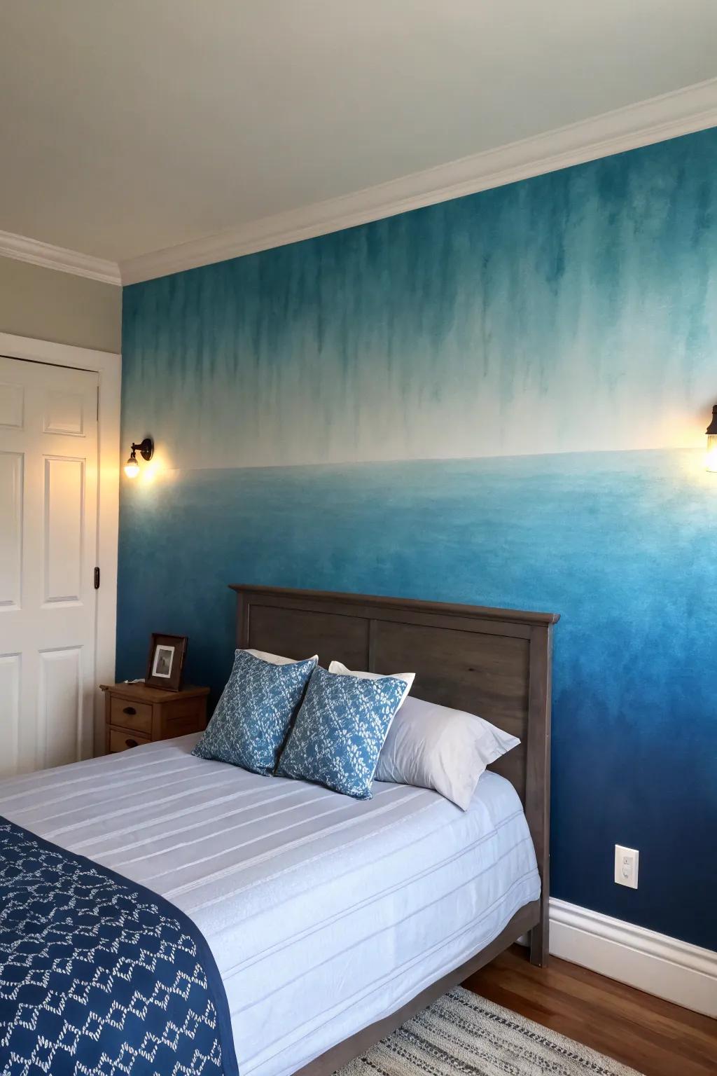 Slope walls craft a captivating gradient that attracts the eye.