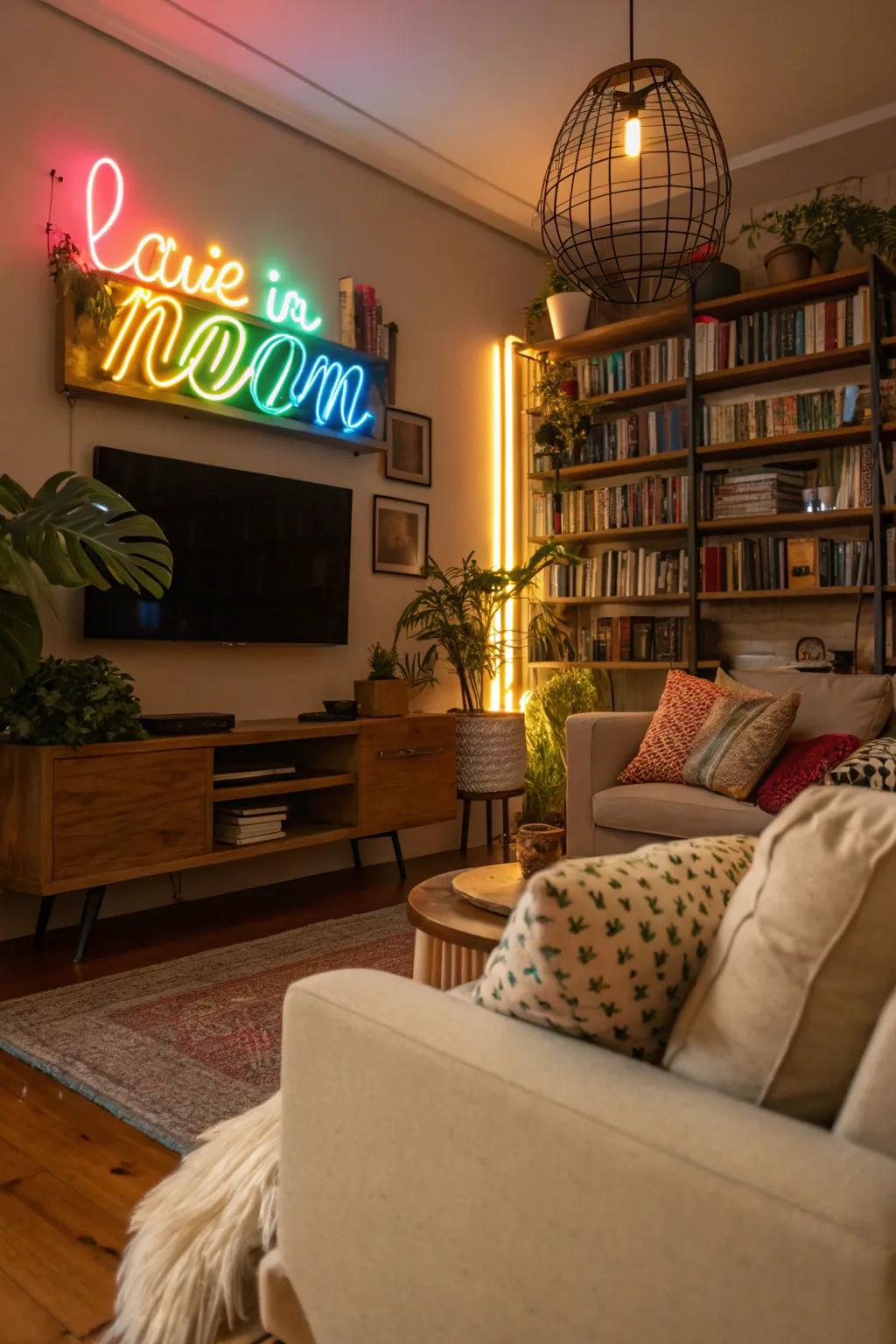 Impart a personal signature with LED neon emblems.