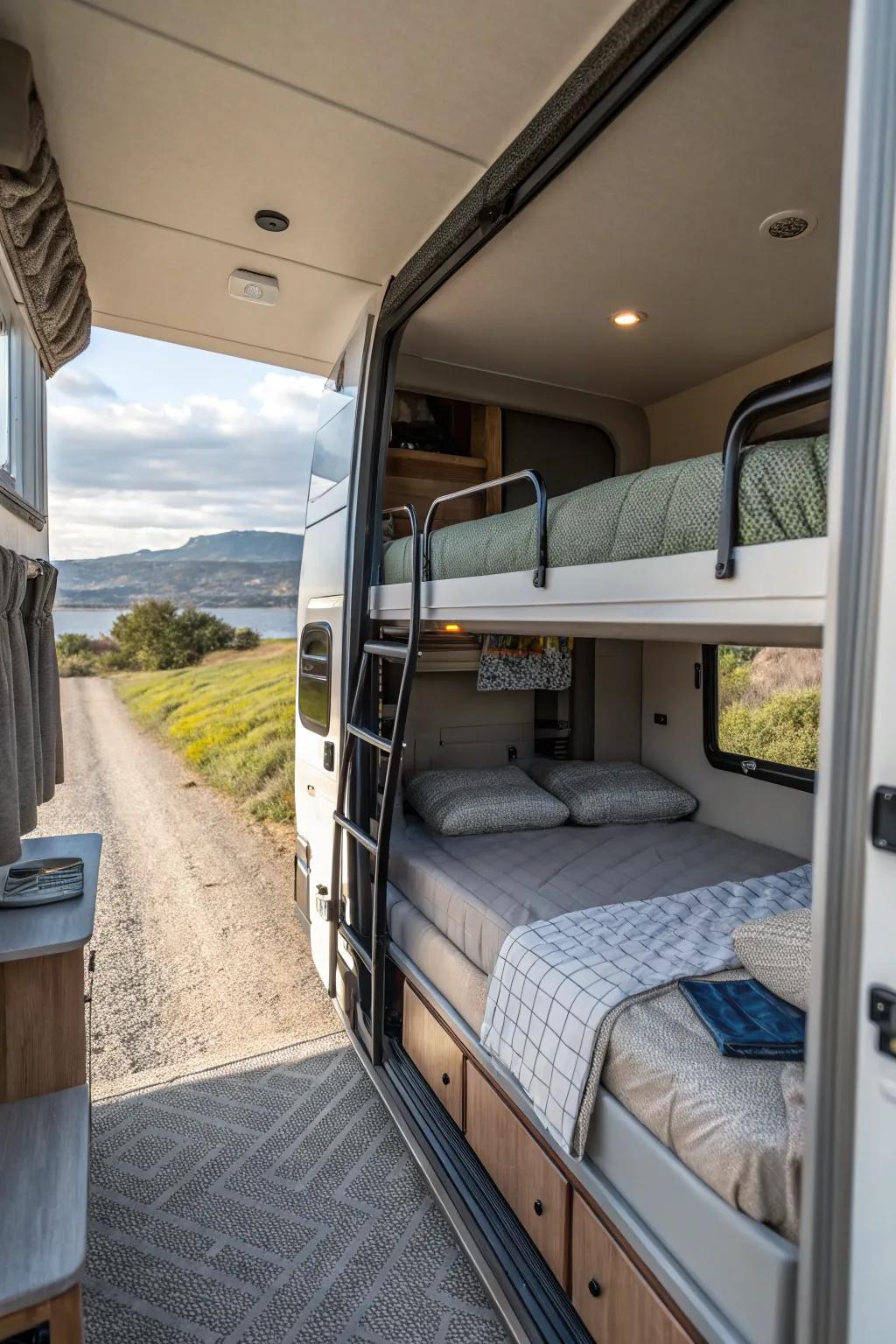 Optimize space with versatile bed setups.