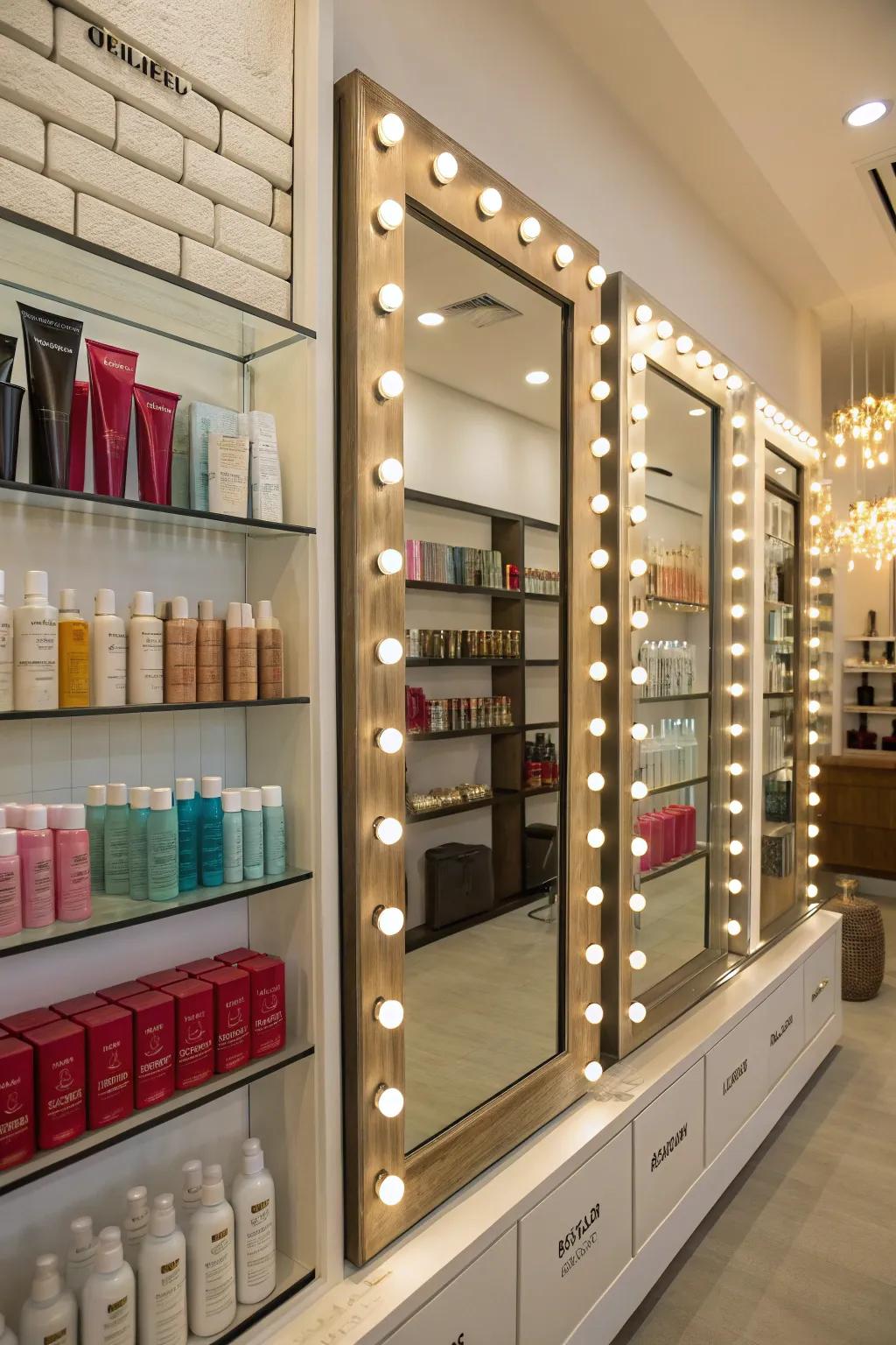 Enlarge your area using reflection enchantment.