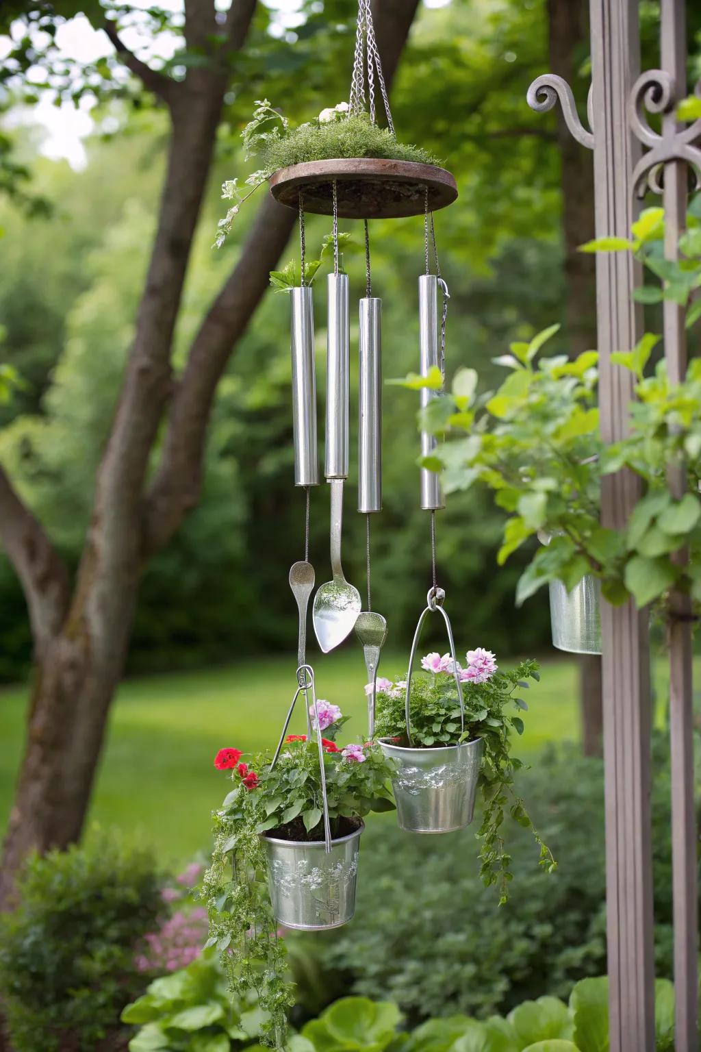 Herbs and silverware unite intended for a tactile enjoyment.