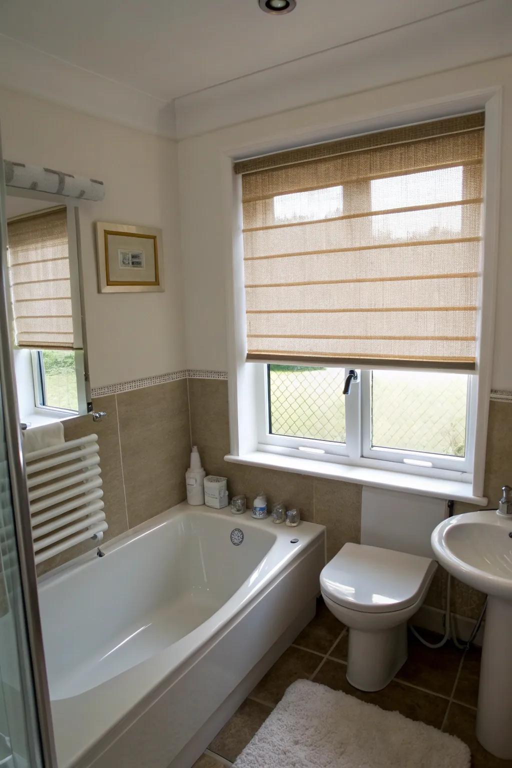 These shades provide adaptable light and privacy settings.
