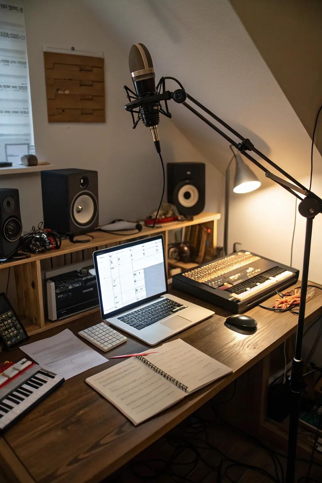 Built-in desk illumination delivers focused brightness, lessening visual fatigue.