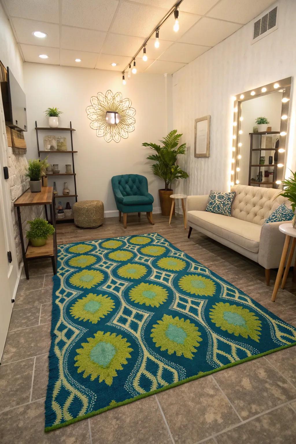 Showpiece coverings infuse warmth and style into the salon.