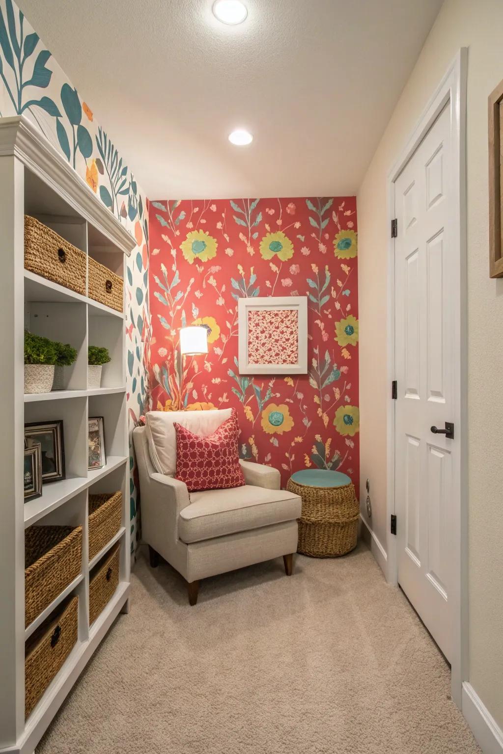 Feature walls add interest and can serve as a striking point of interest.