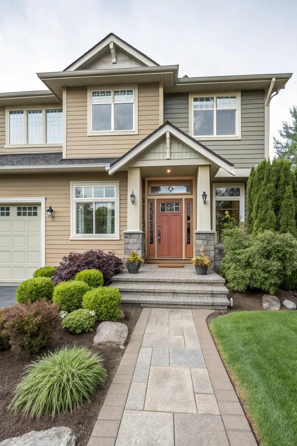 A cohesive color palette unites your home's exterior appearance.