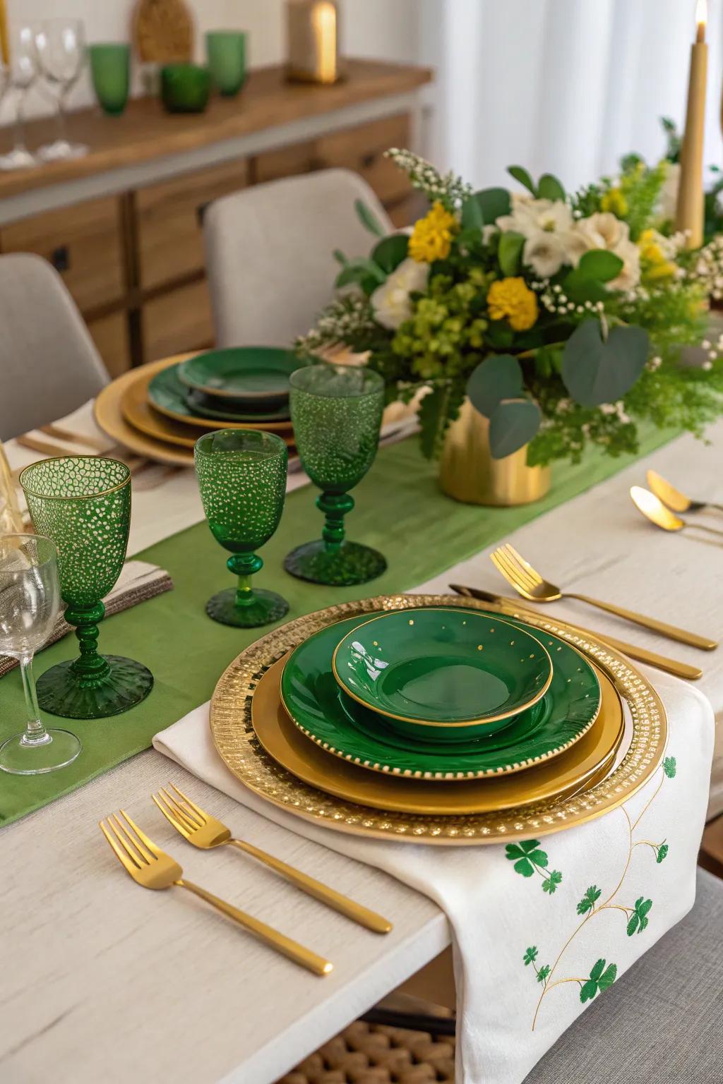 A sophisticated table arrangement for a celebratory meal.