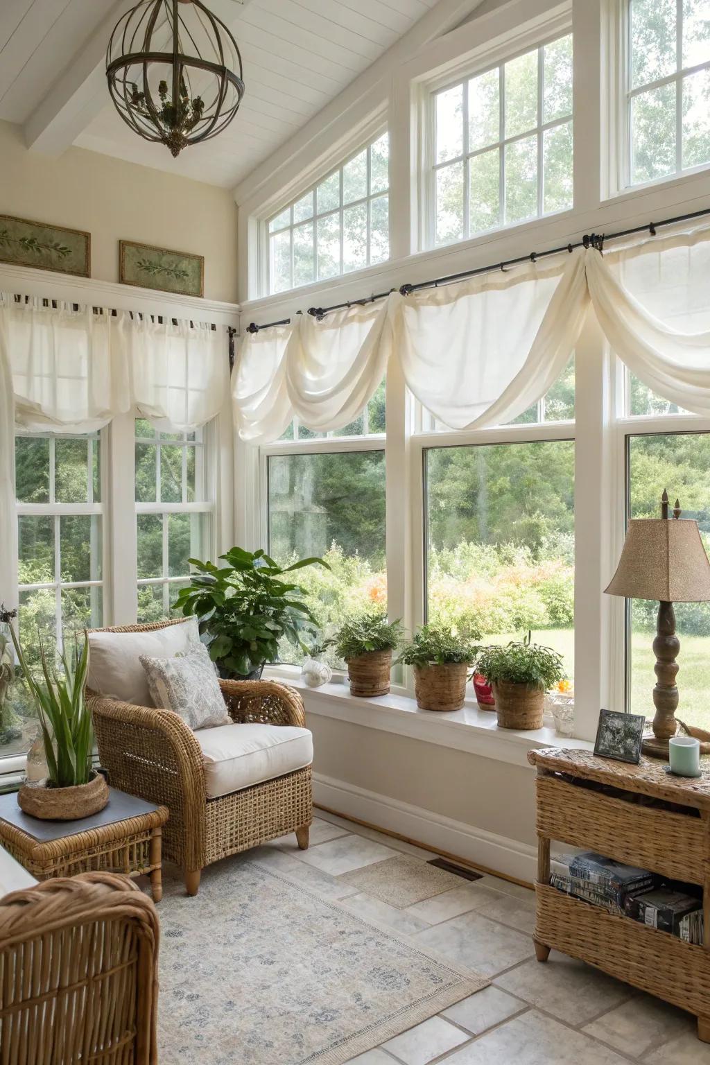 Handcrafted window accents offer style on a budget.