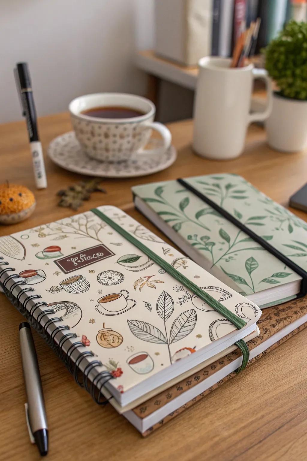 Personalized folios are thematic and functional.