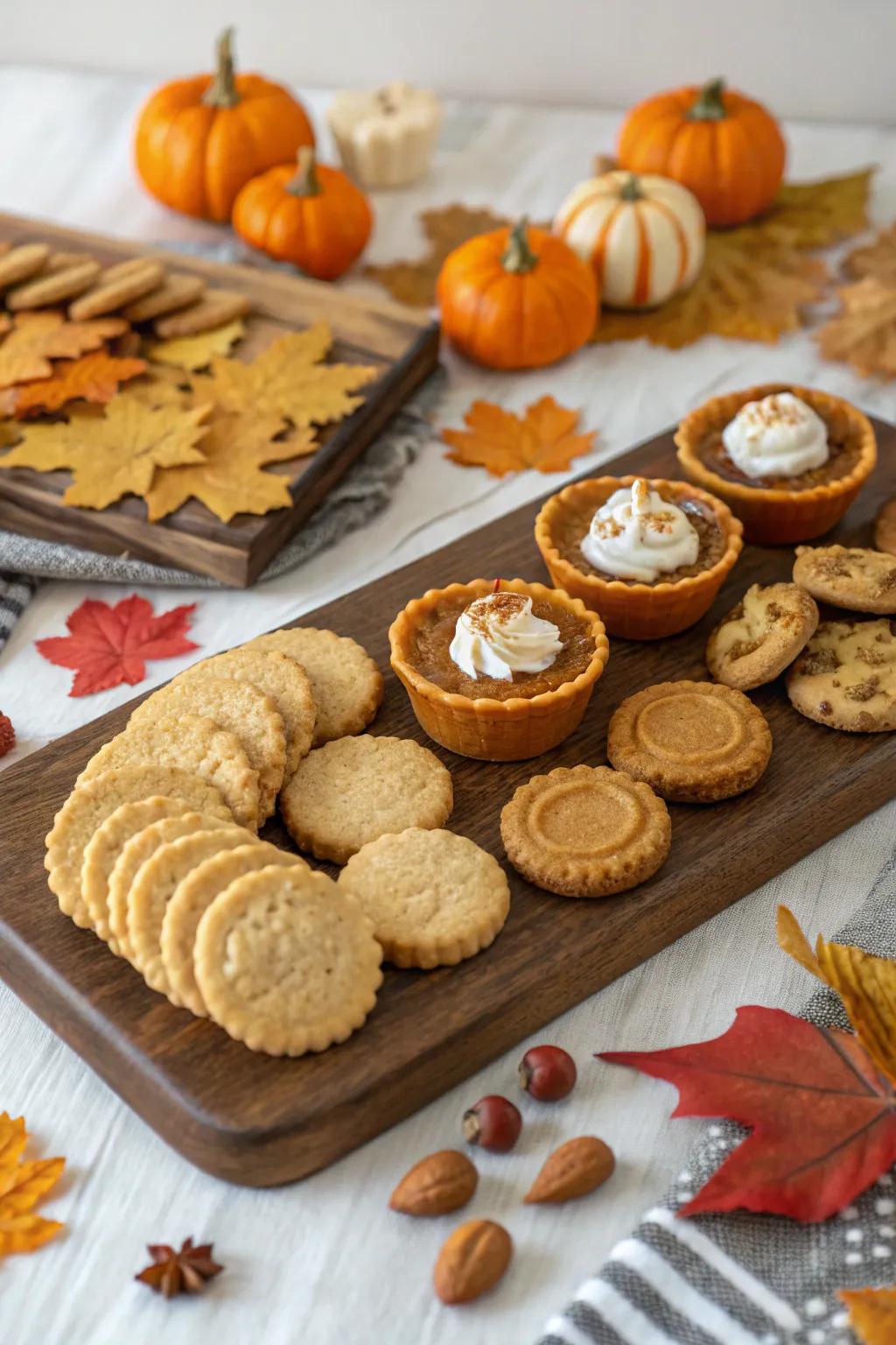 A spiced gourd dessert board for a sweet Thanksgiving finish.
