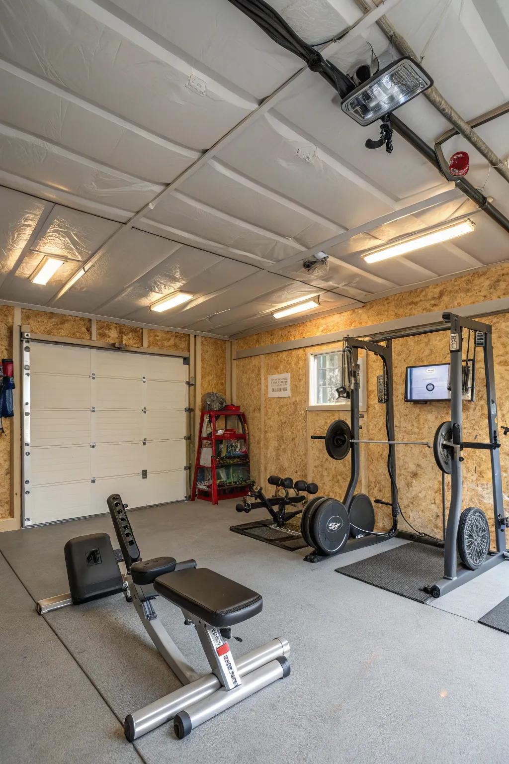 Keep your garage gym comfortable all year long.