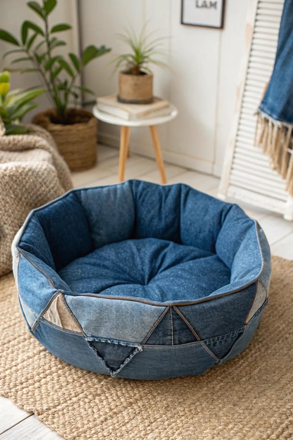 Transform your old jeans into a stylish denim pet cushion&mdash;where comfort combines with style.