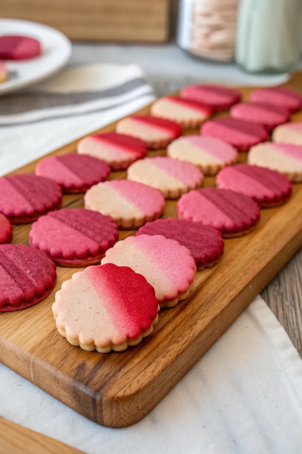 Ombre cookies for a chic gradient look.