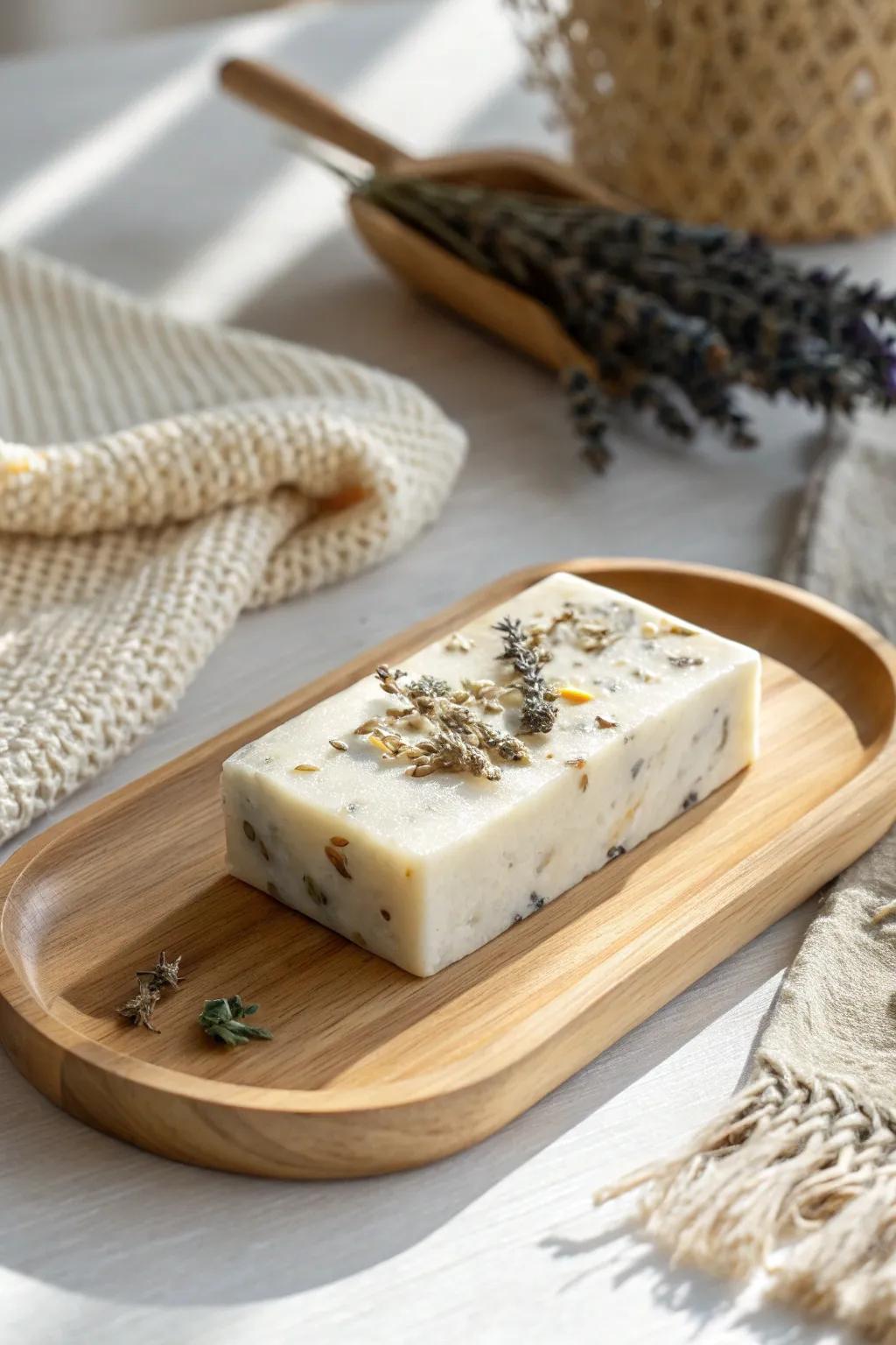 Refine your self-care through herbal-permeated soap, a supreme amalgam of nature and minimalism.