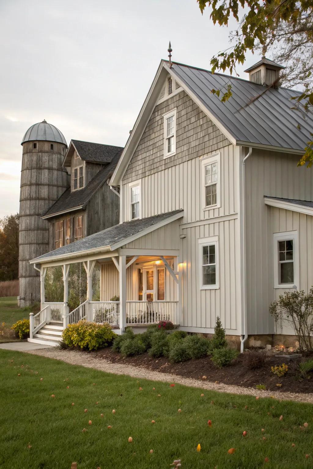 Board and batten siding adds rustic charm to any home.