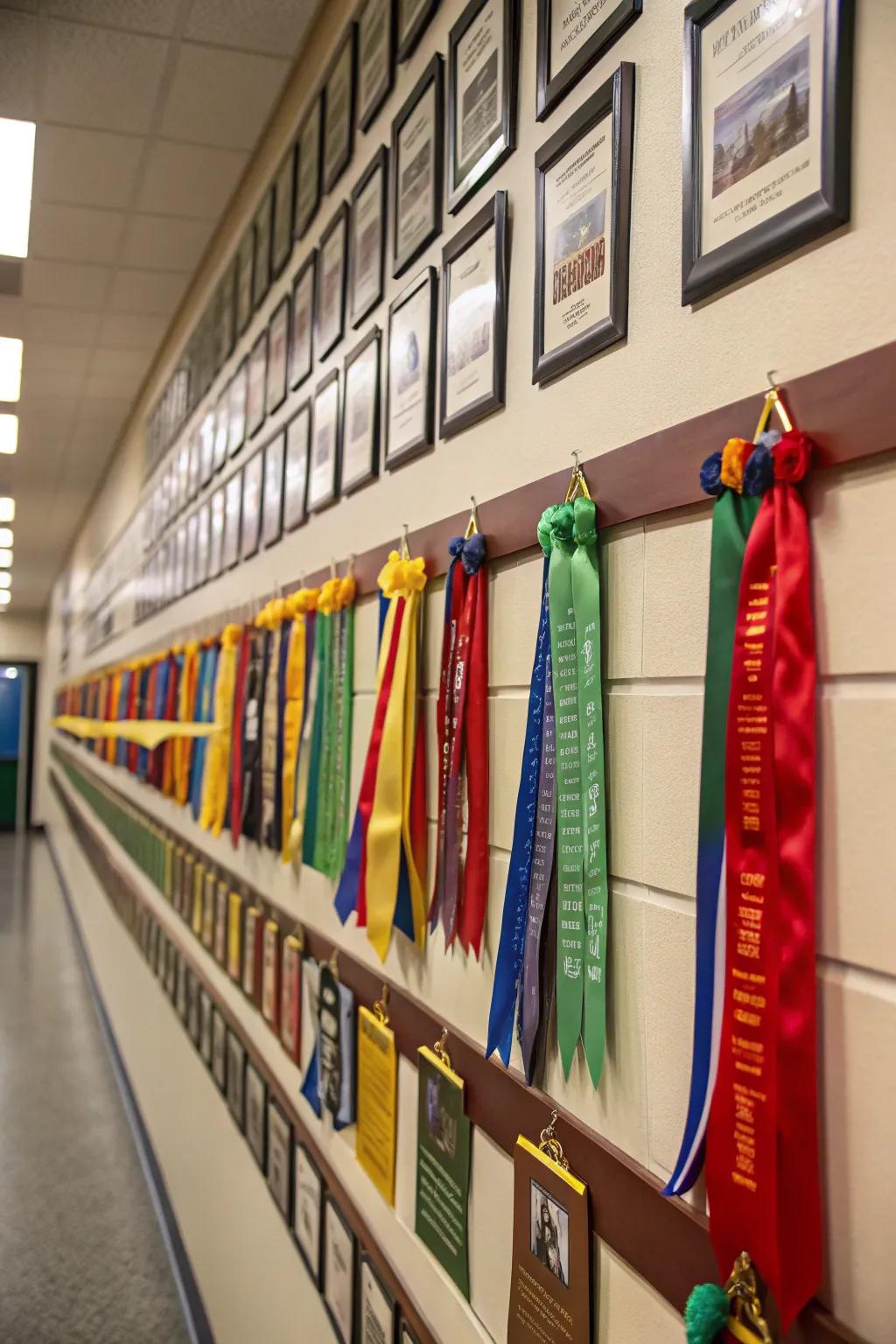 Slotted frames make it easy to update your ribbon display.