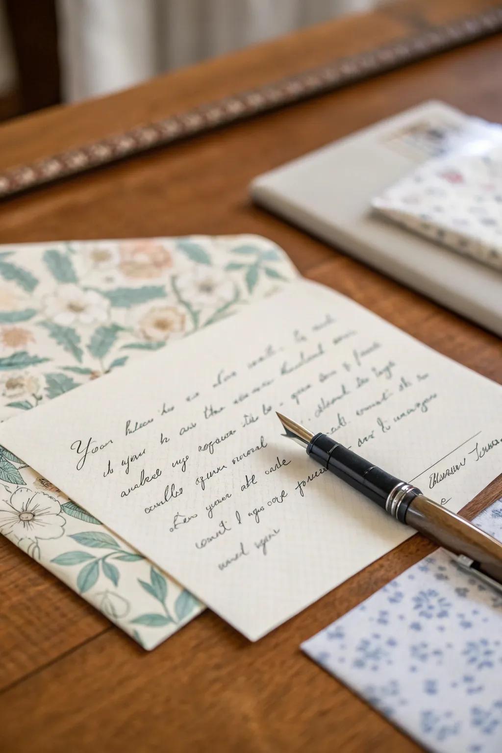 Express your sentiments with a handwritten note.