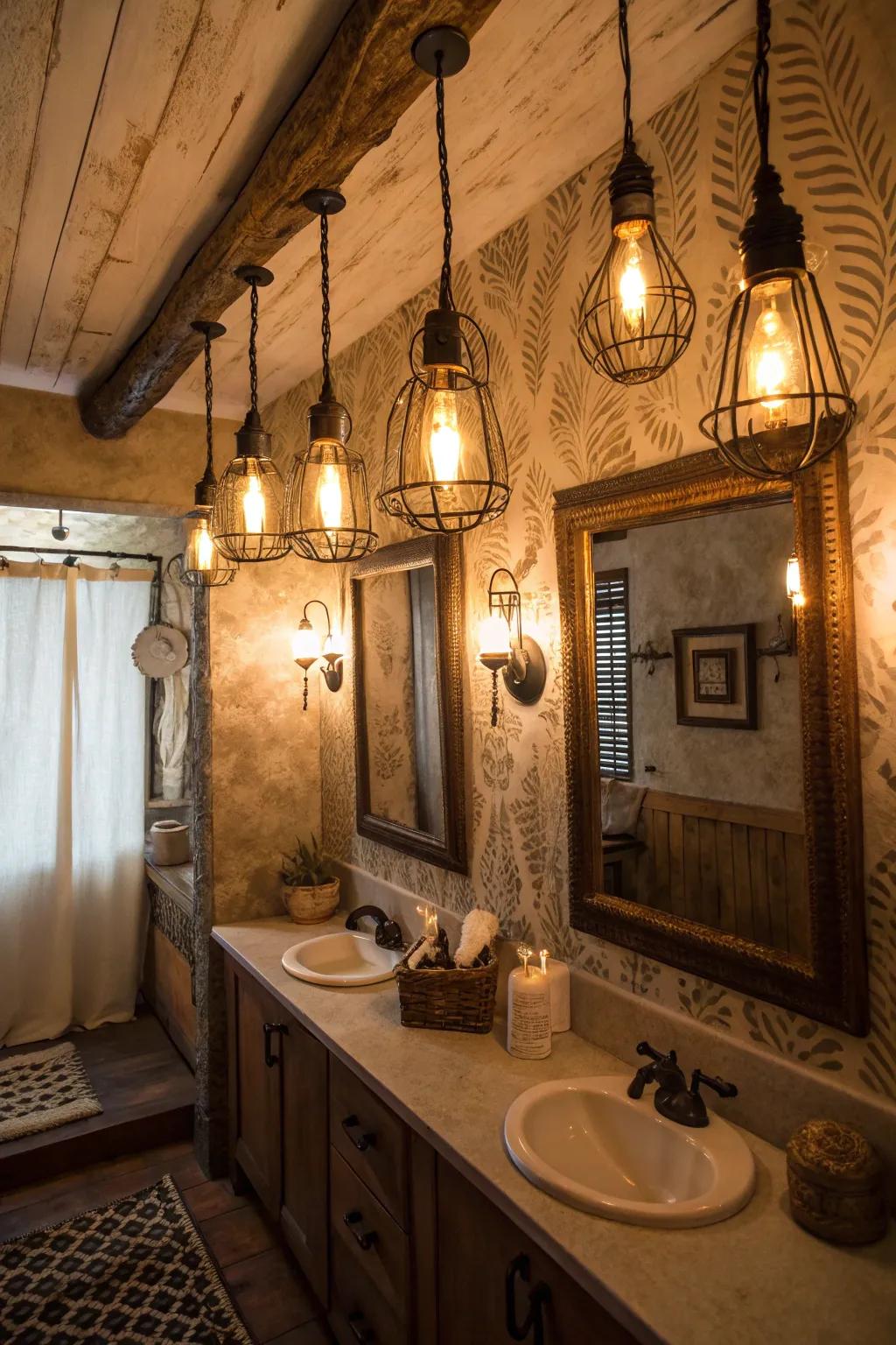 The cozy ambiance of your space is enhanced by soft lighting.
