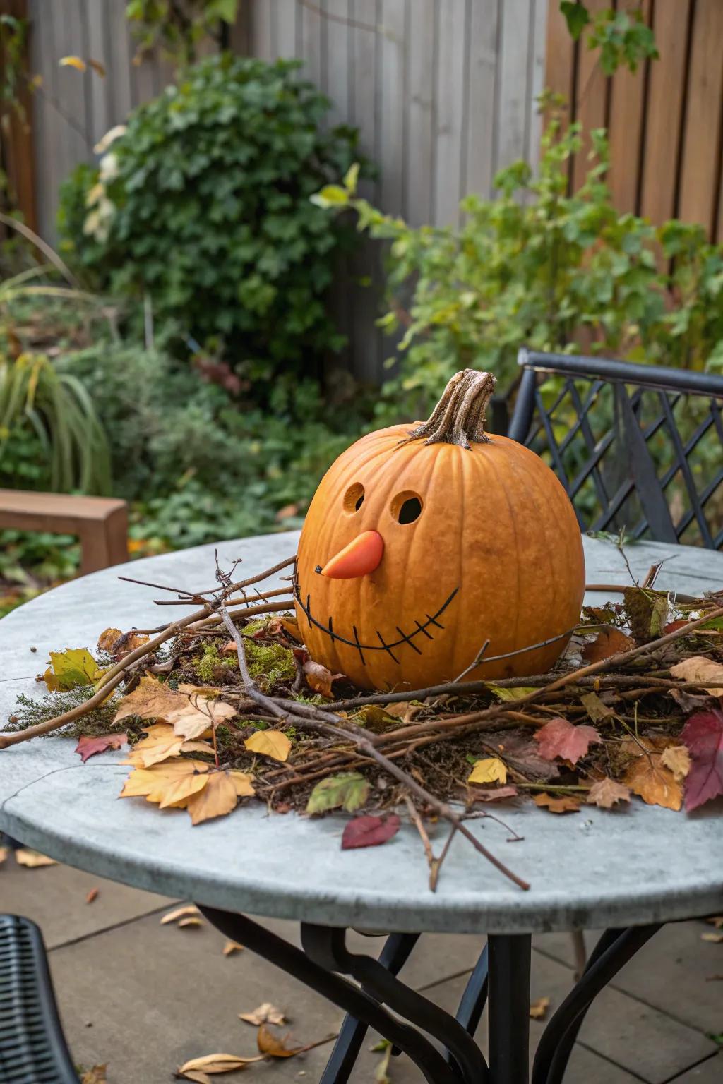 Gourd featuring a whimsical daucus nasus.