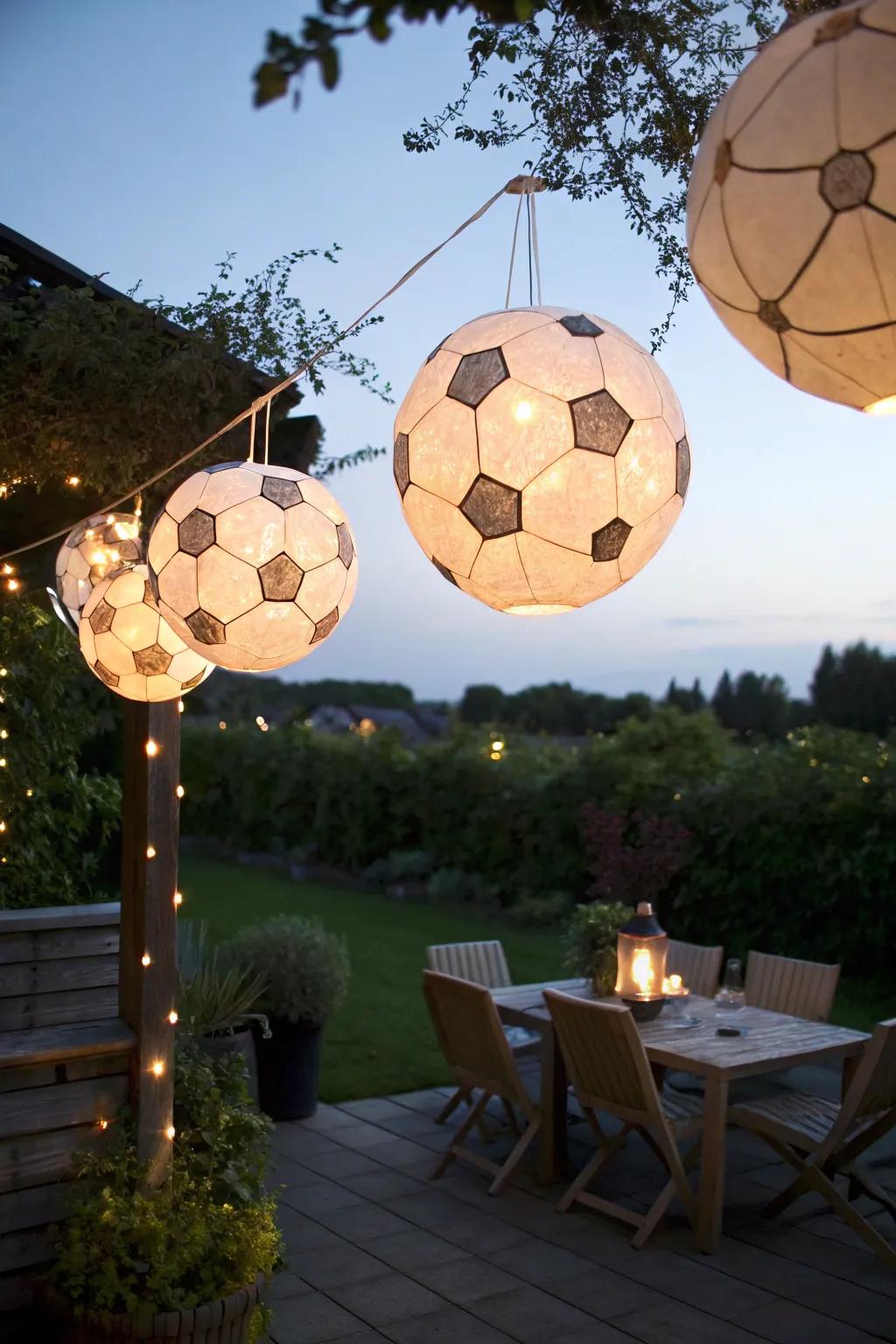 Lanterns that illuminate the night with a playful glow.