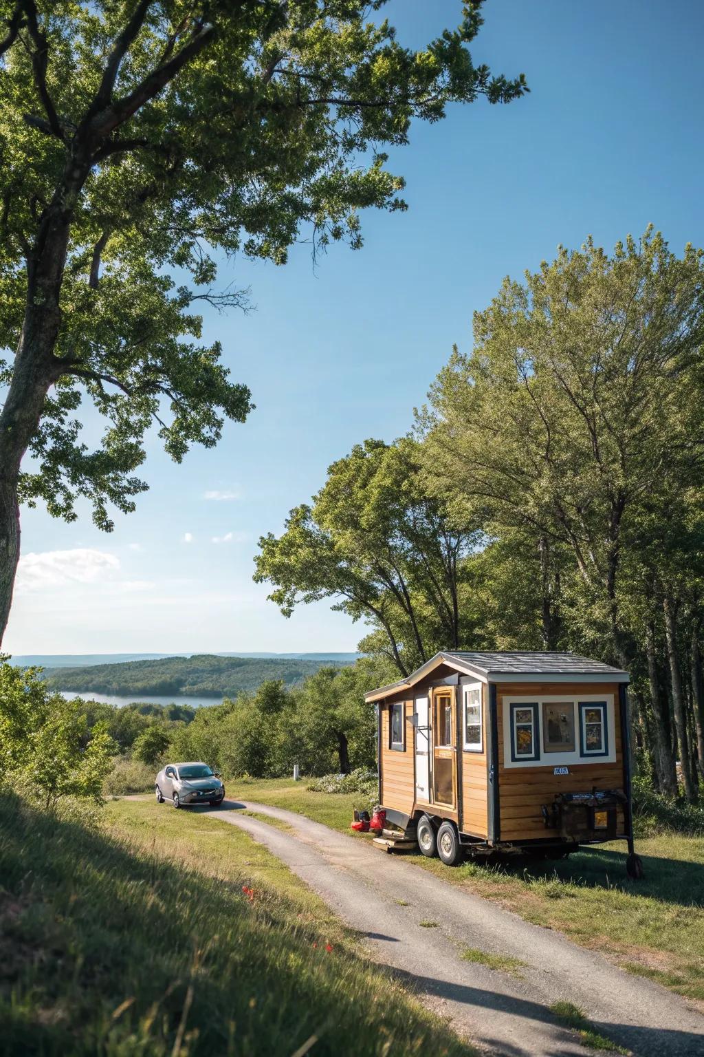 Moveable small houses offer the freedom to discover new locations.
