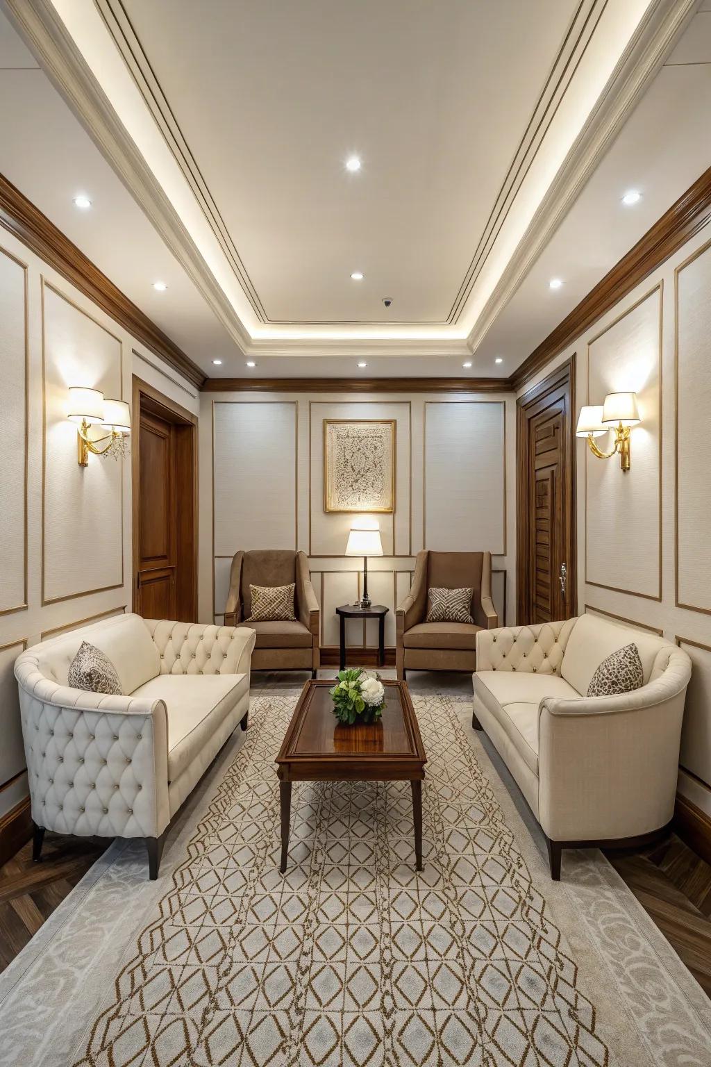 Symmetrical layouts enhance balance and harmony.